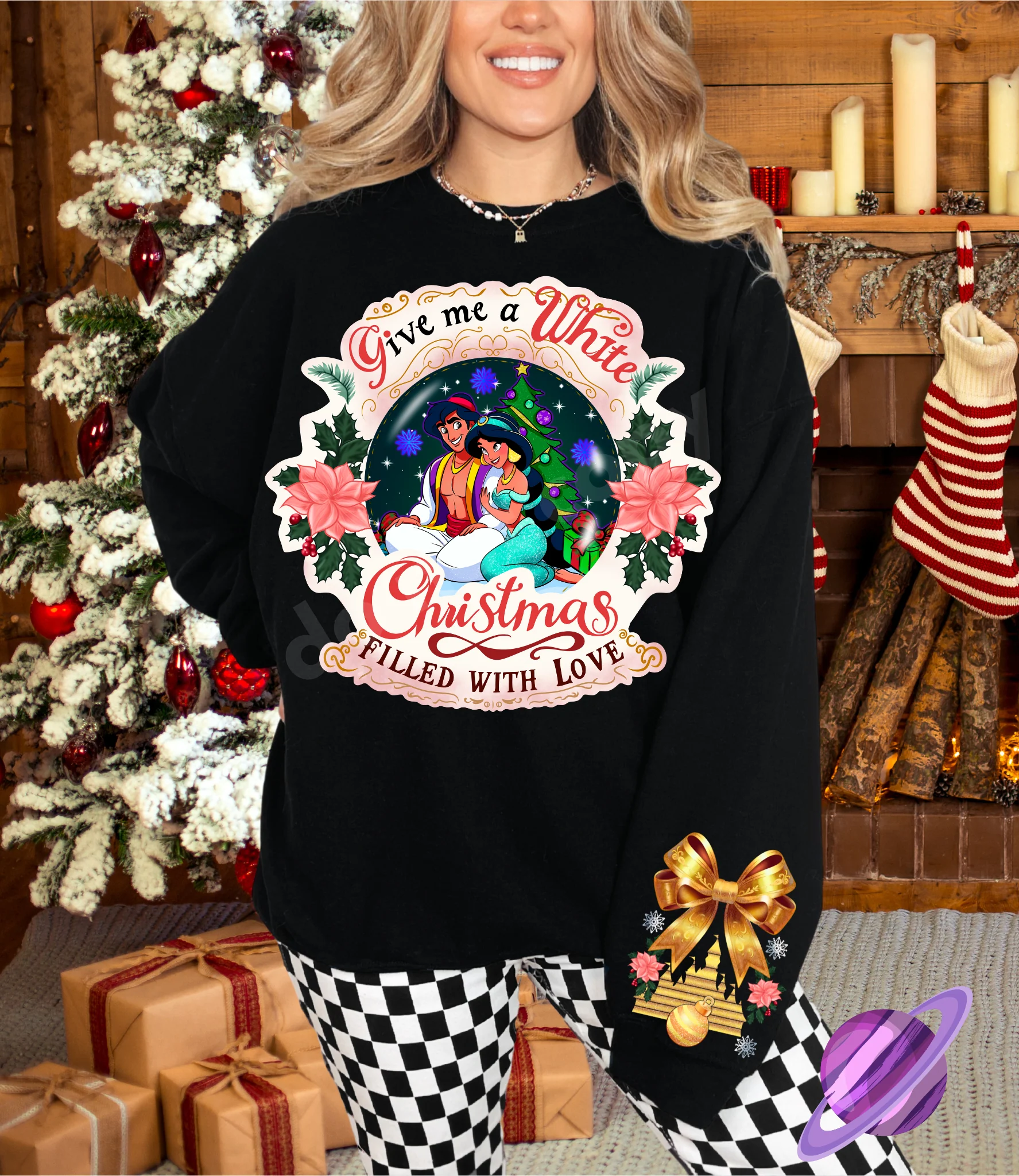 NEW WORLD- CREWNECK SWEATSHIRT W/ SLEEVE PRINT