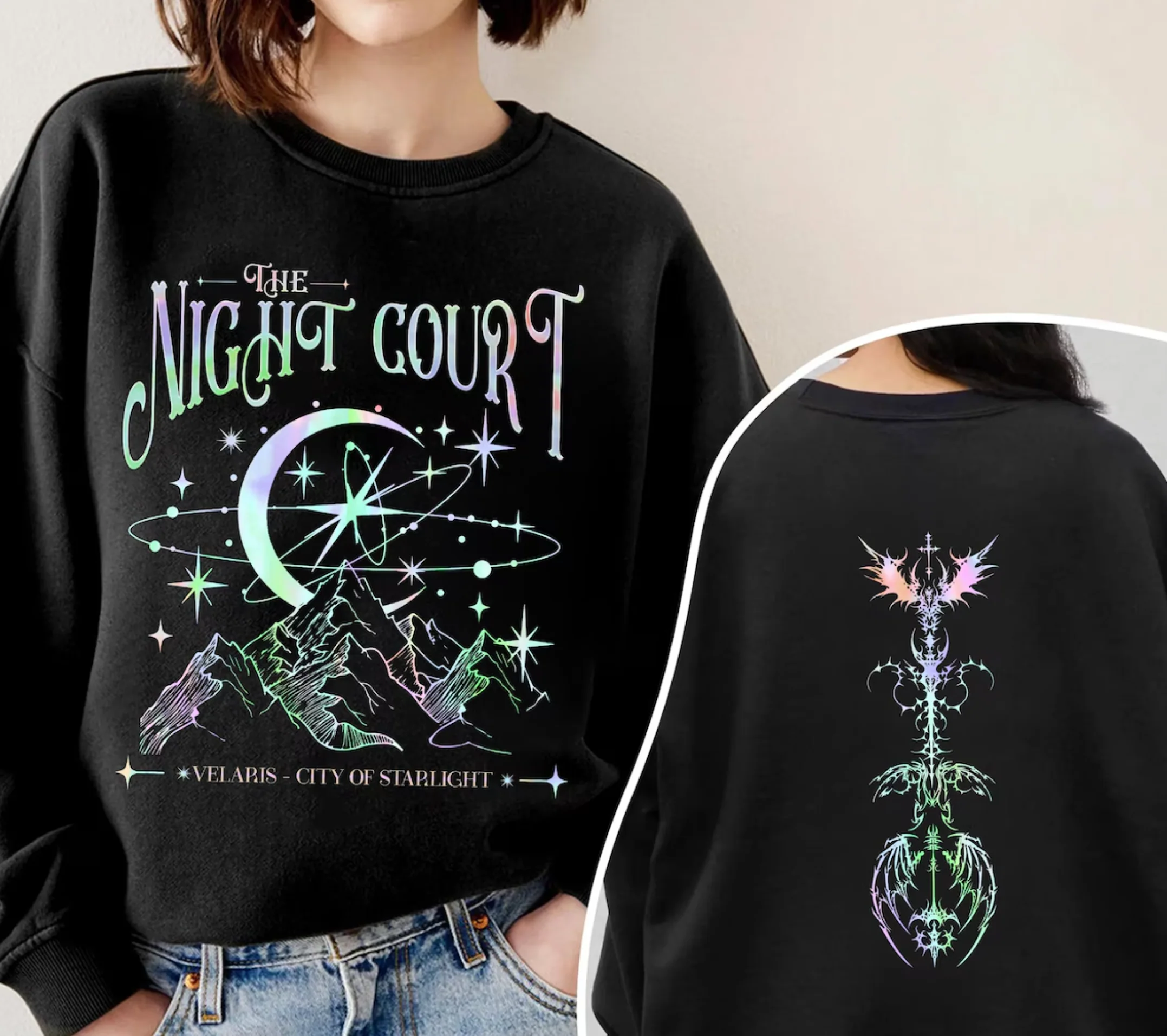 NIGHT COURT- POCKET PRINT DOUBLE SIDED TEE - Image 2