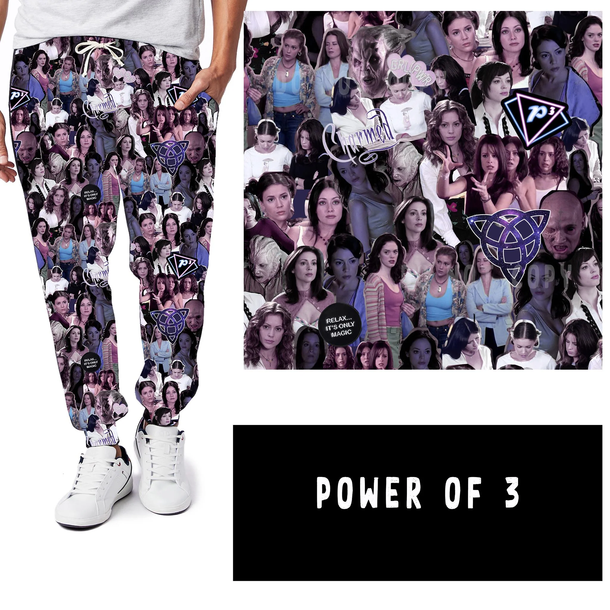 NOSTALGIC WEIRDOS RUN-POWER OF 3 LEGGINGS/JOGGERS - Image 2