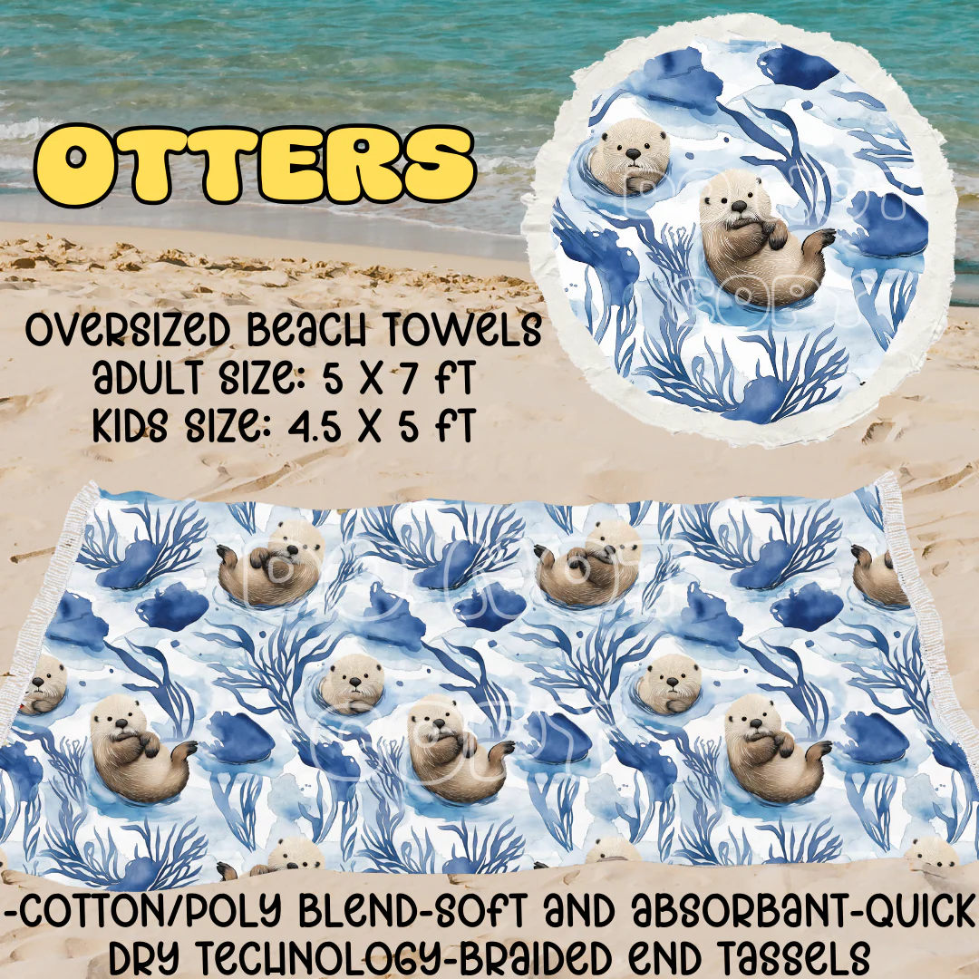Otters-OVERSIZED BEACH TOWEL 6-PREORDER CLOSING 3/20