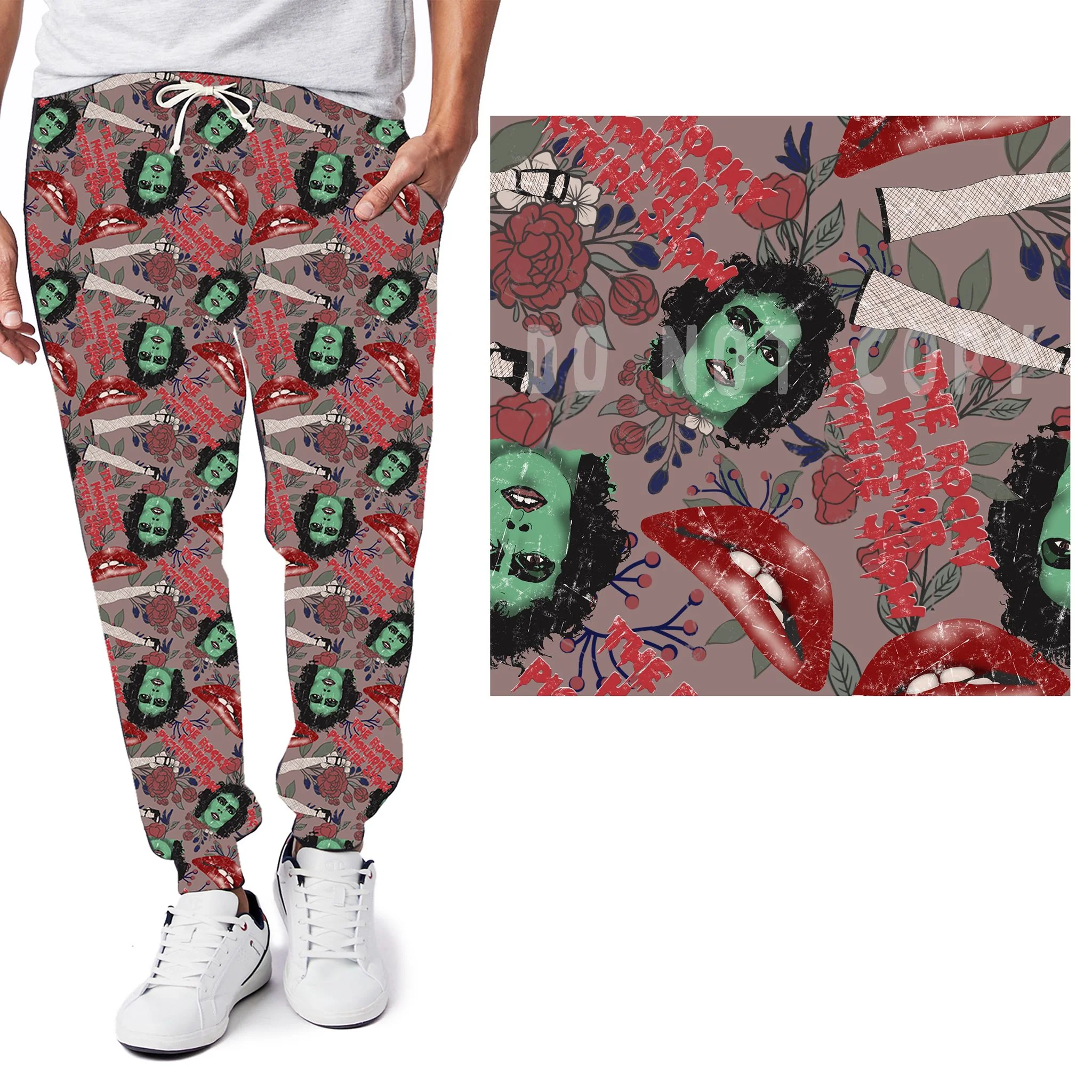 OUTFIT RUN 2- HORROR SHOW FLORAL LEGGINGS/CAPRI/JOGGERS - Image 5