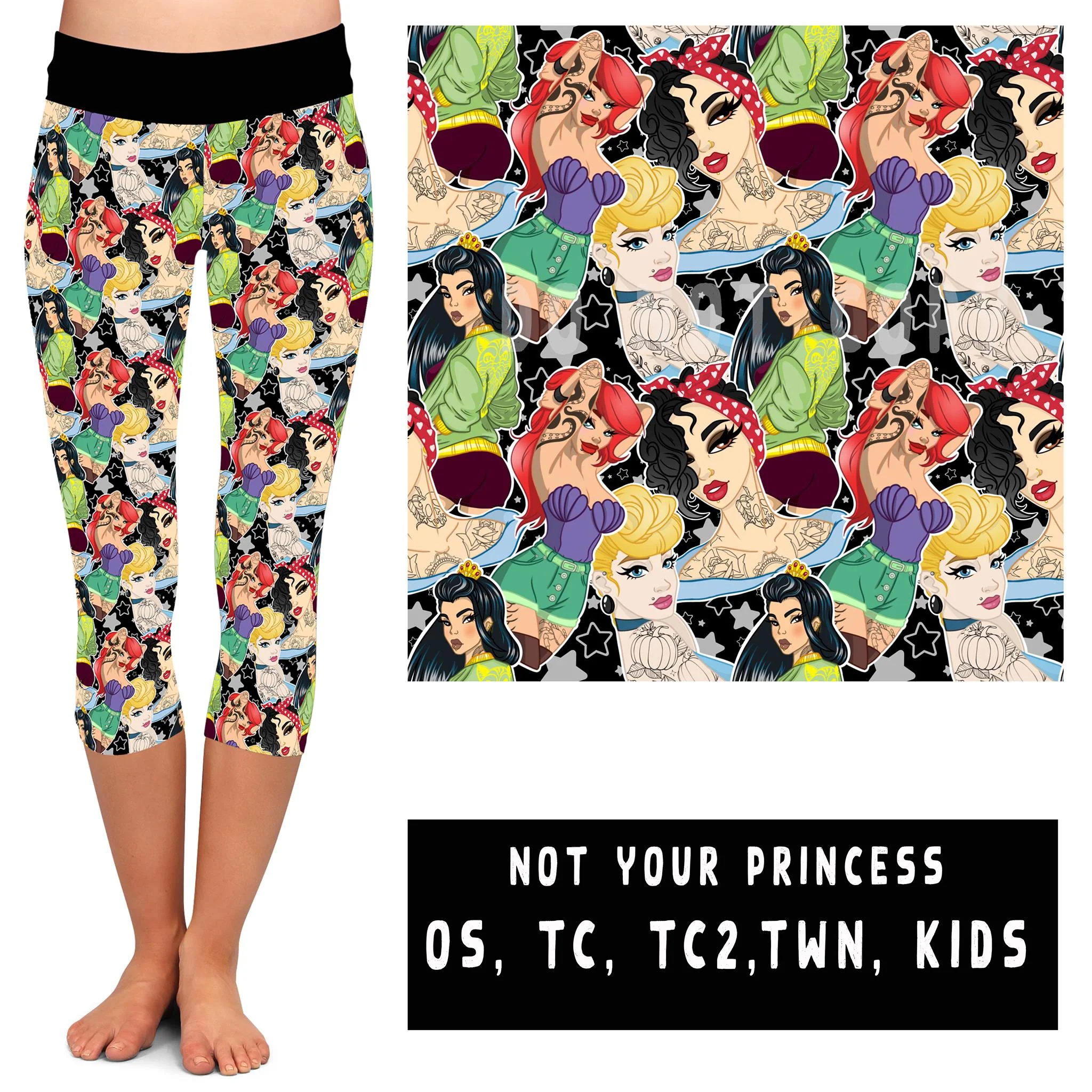 OUTFIT RUN 2- NOT YOUR PRINCESS LEGGINGS/CAPRI/JOGGERS - Image 2