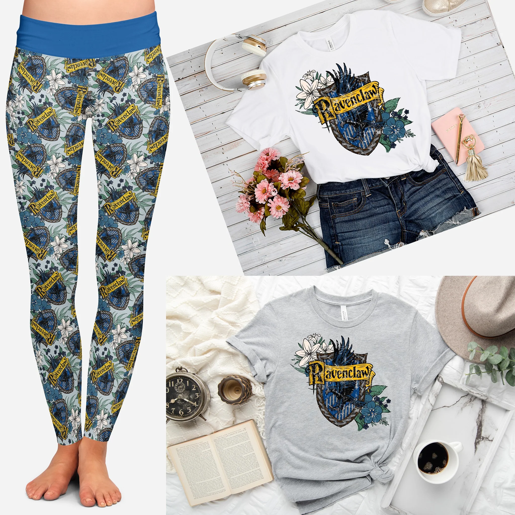 OUTFIT RUN 3-BLUE HOUSE FLORAL TEE - Image 5