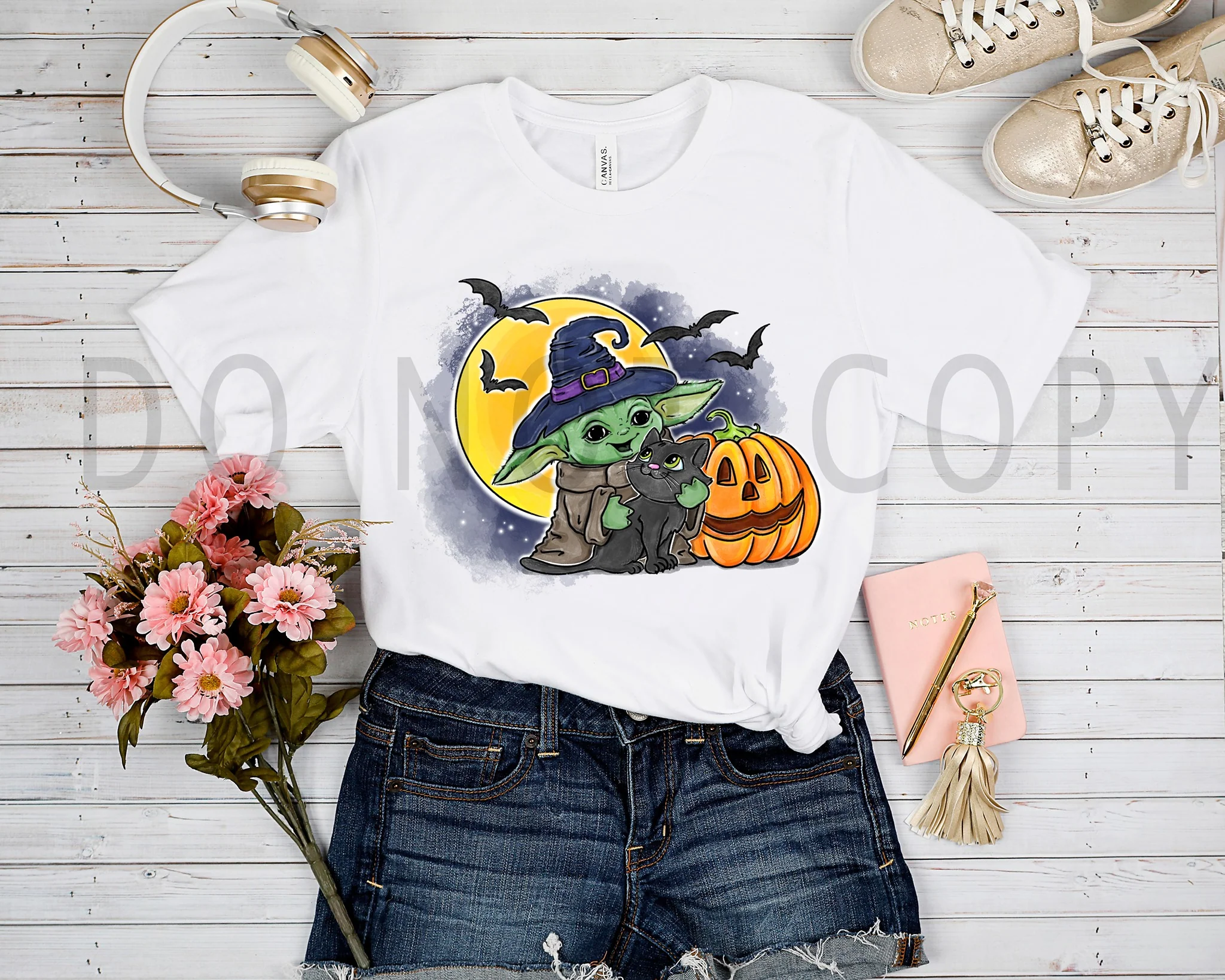 OUTFIT RUN 4- HALLOWEEN GREEN BABY TEE - Image 3