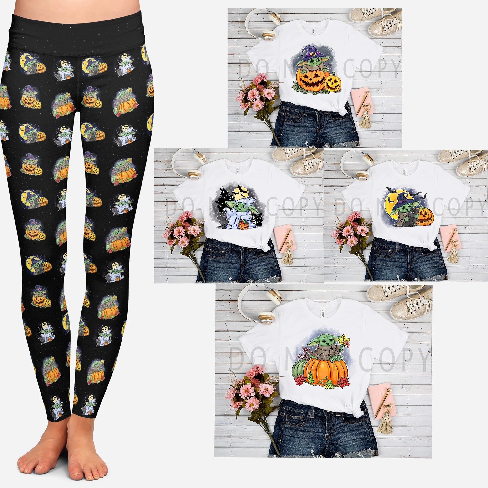 OUTFIT RUN 4- HALLOWEEN GREEN BABY TEE - Image 5