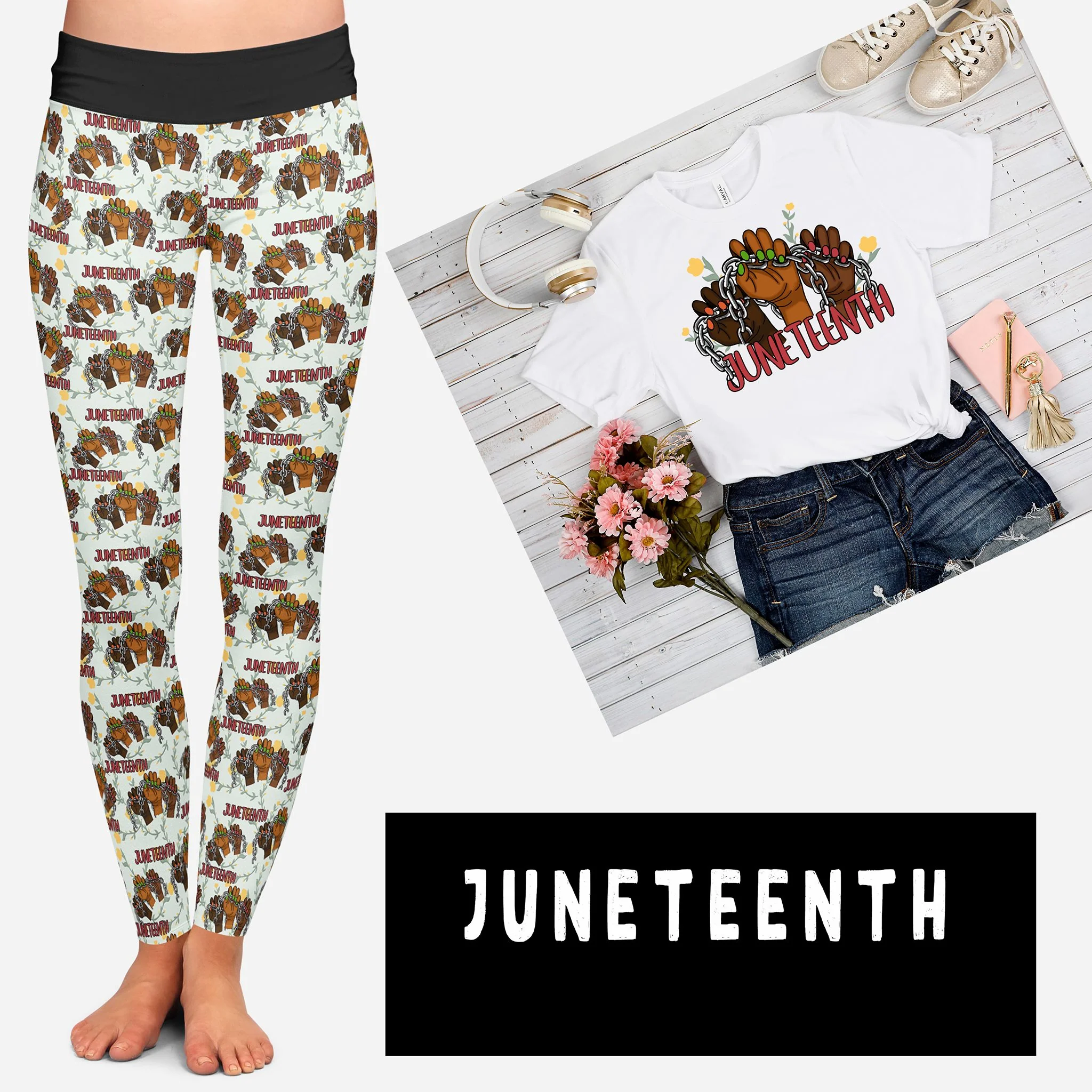 OUTFIT RUN 4- JUNETEENTH TEE - Image 2
