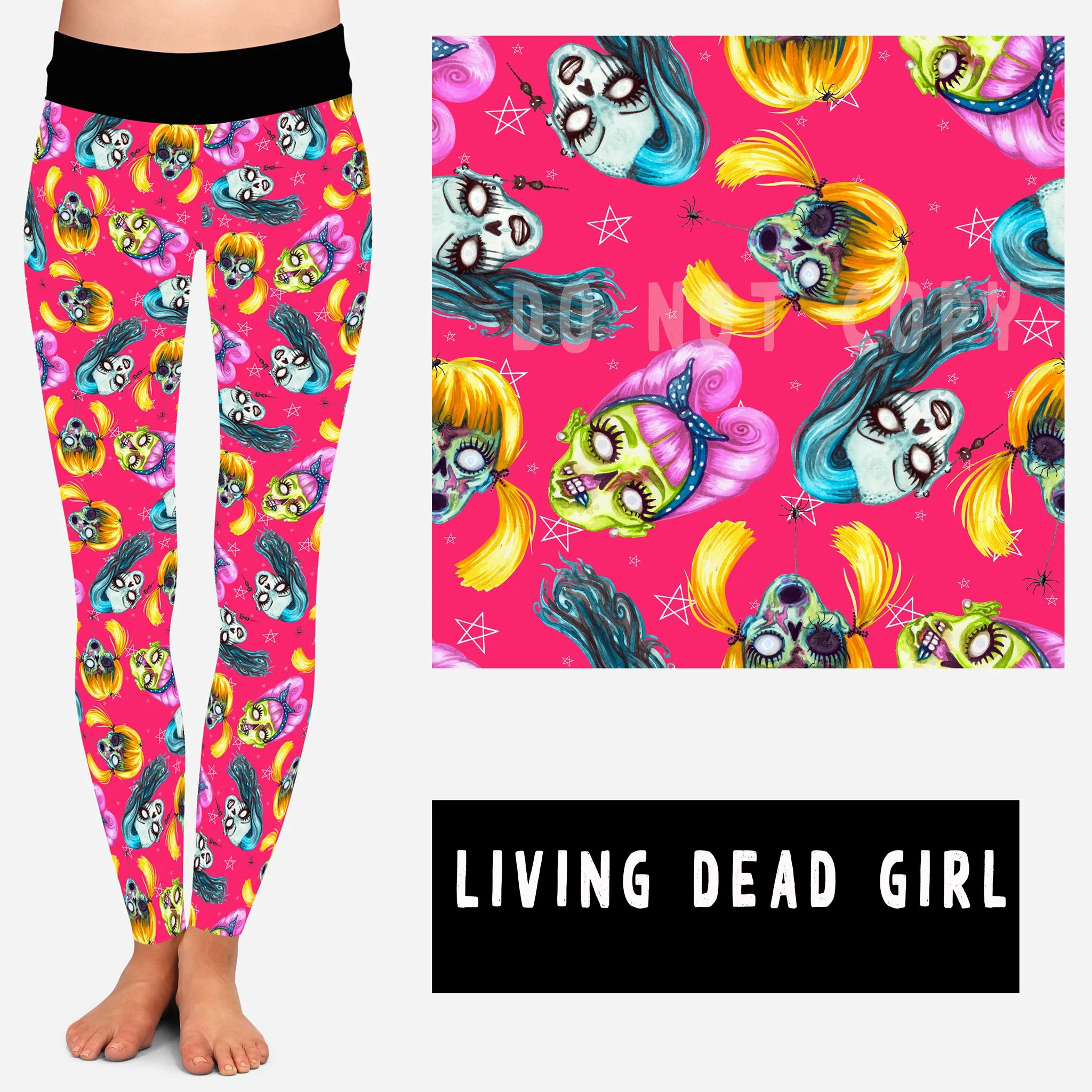 OUTFIT RUN 5-LIVING DEAD GIRL PANEL POCKET LEGGINGS/CAPRI/JOGGERS - Image 7