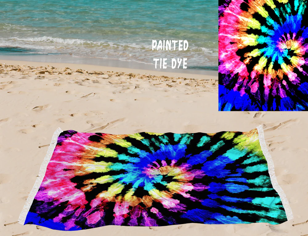 Painted Tie Dye -OVERSIZED BEACH TOWEL 6-PREORDER CLOSING 3/20