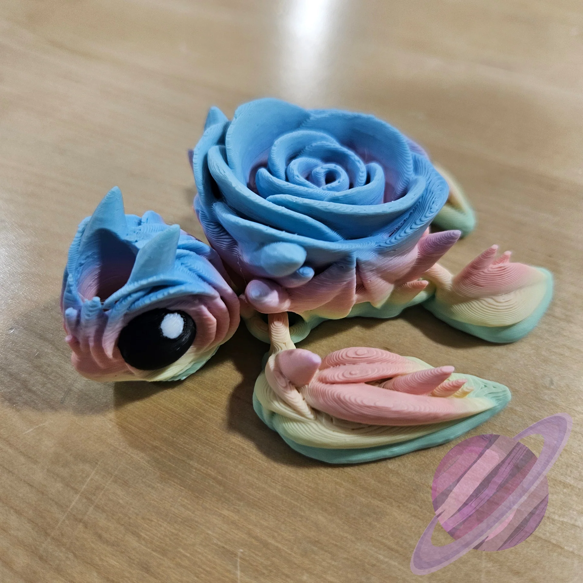 PASTEL ROSE TURTLE-3D PRINTED STRAW BUDDY - Image 2