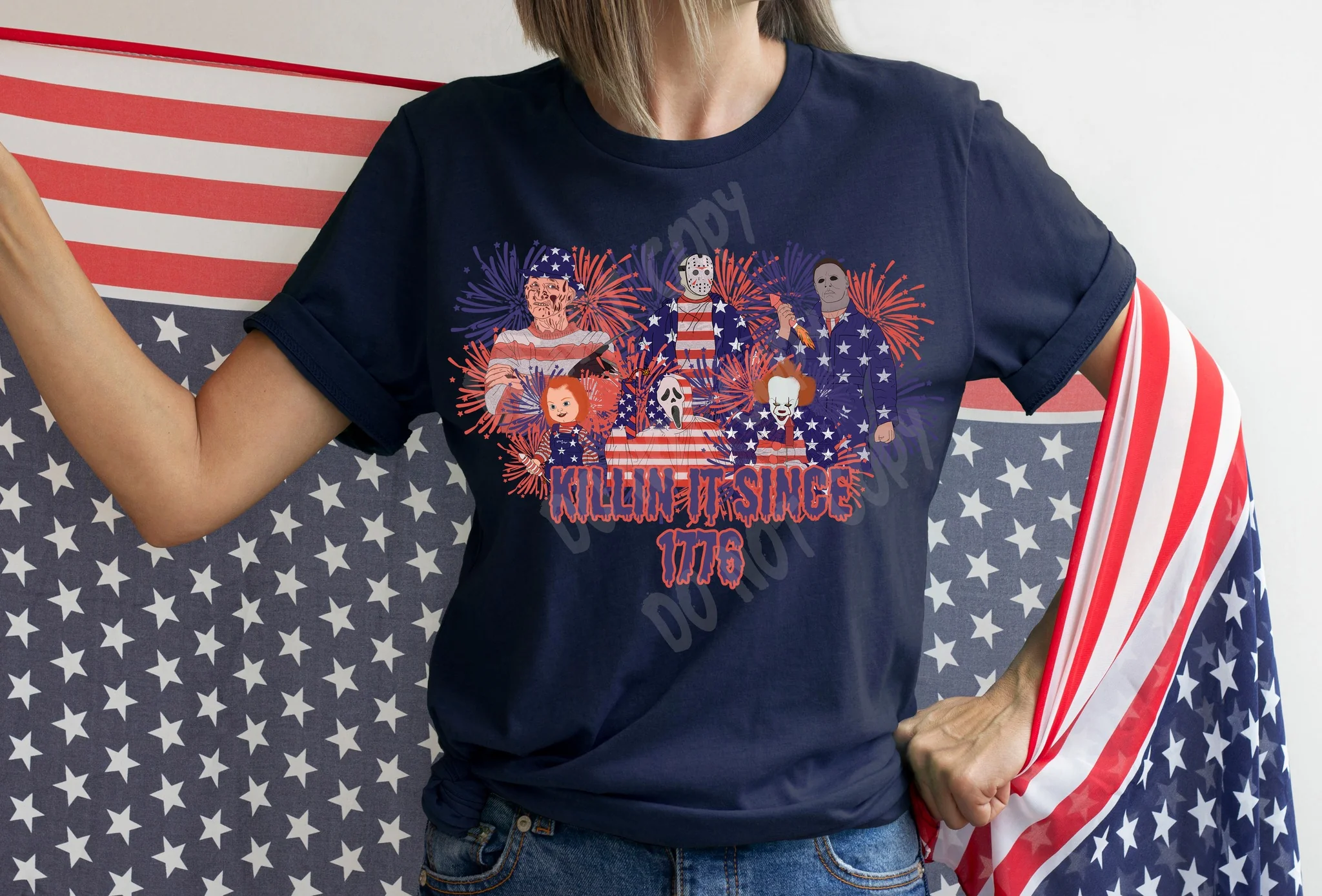 PATRIOTIC RUN -KILLIN IT - UNISEX TEE ADULTS/KIDS