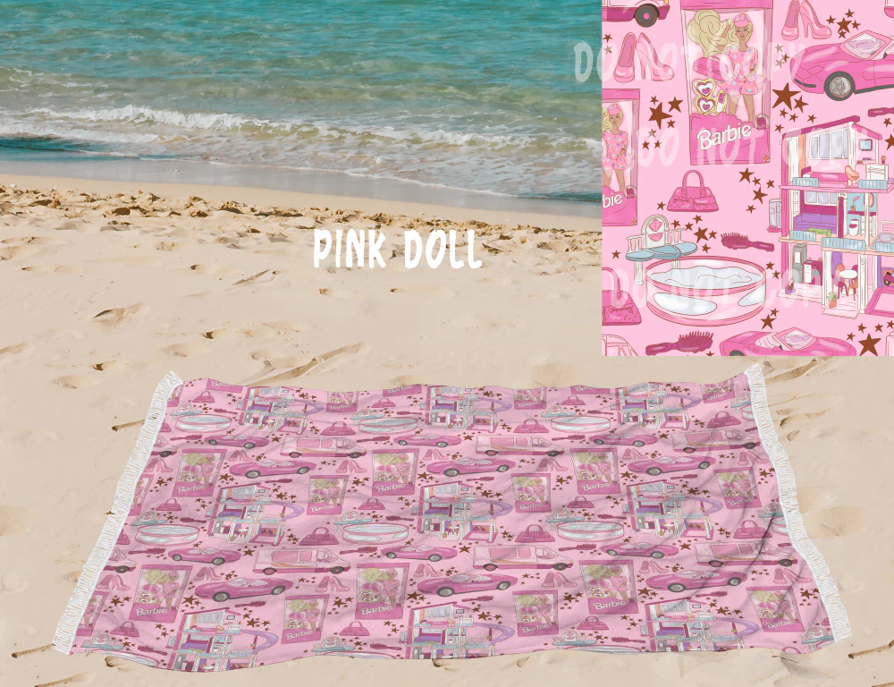 Pink Doll -OVERSIZED BEACH TOWEL 6-PREORDER CLOSING 3/20