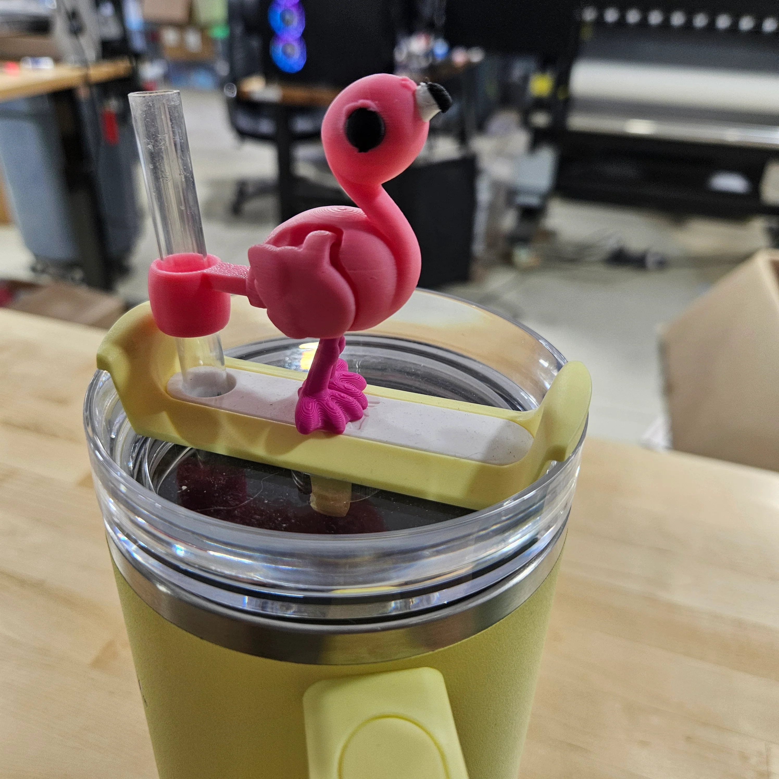 PINK FLAMINGO-3D PRINTED STRAW BUDDY - Image 4