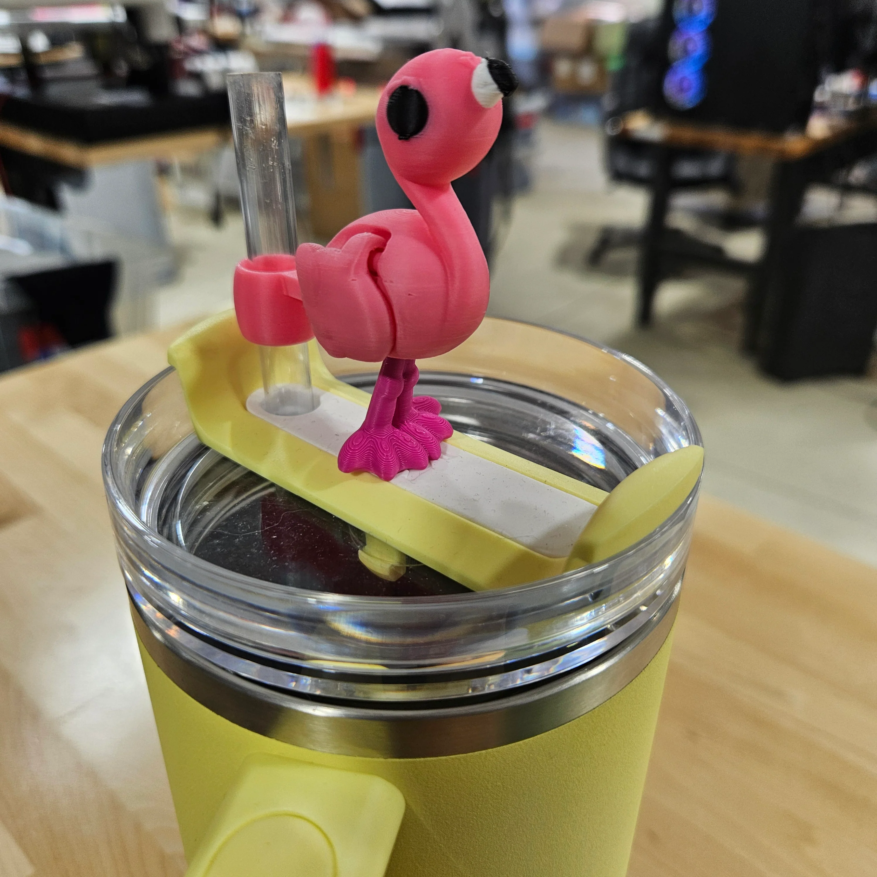 PINK FLAMINGO-3D PRINTED STRAW BUDDY - Image 5