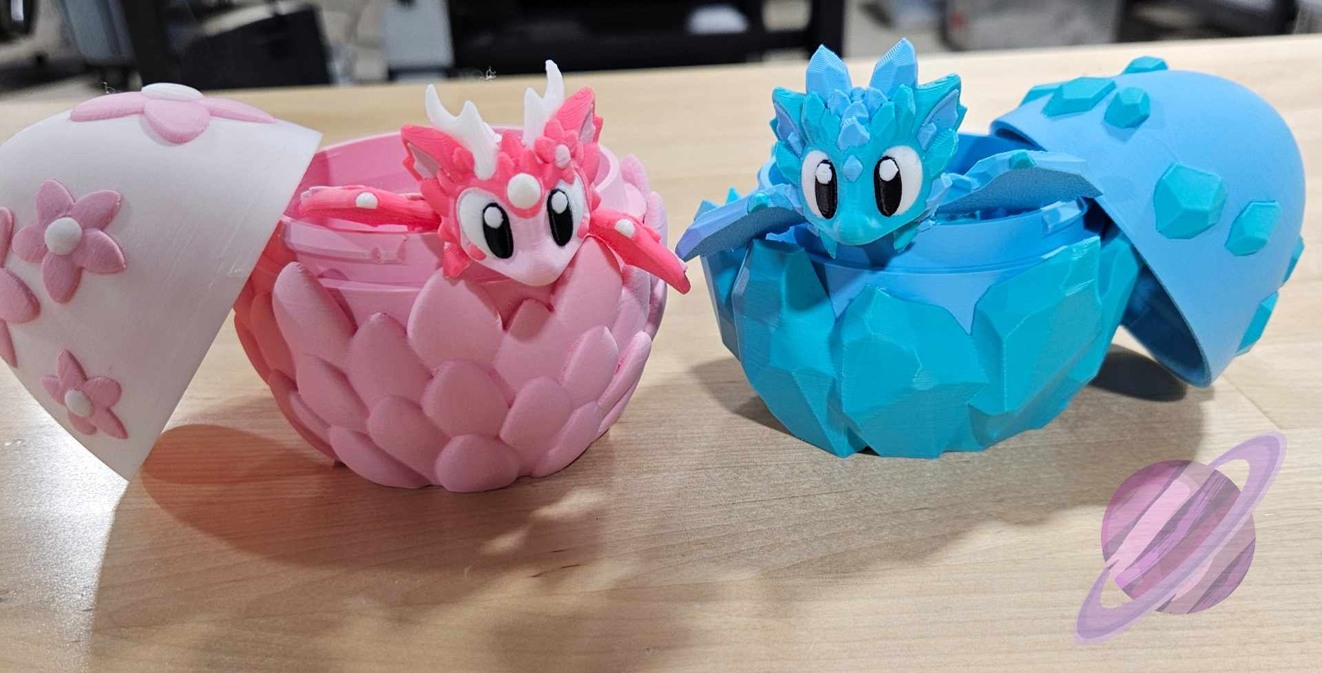 3D PRINTED PINK SAKURA DRAGON AND EGG - Image 7