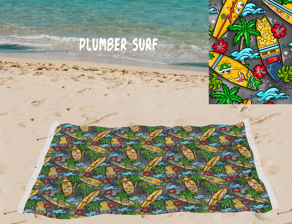 Plumber Surf -OVERSIZED BEACH TOWEL 6-PREORDER CLOSING 3/20