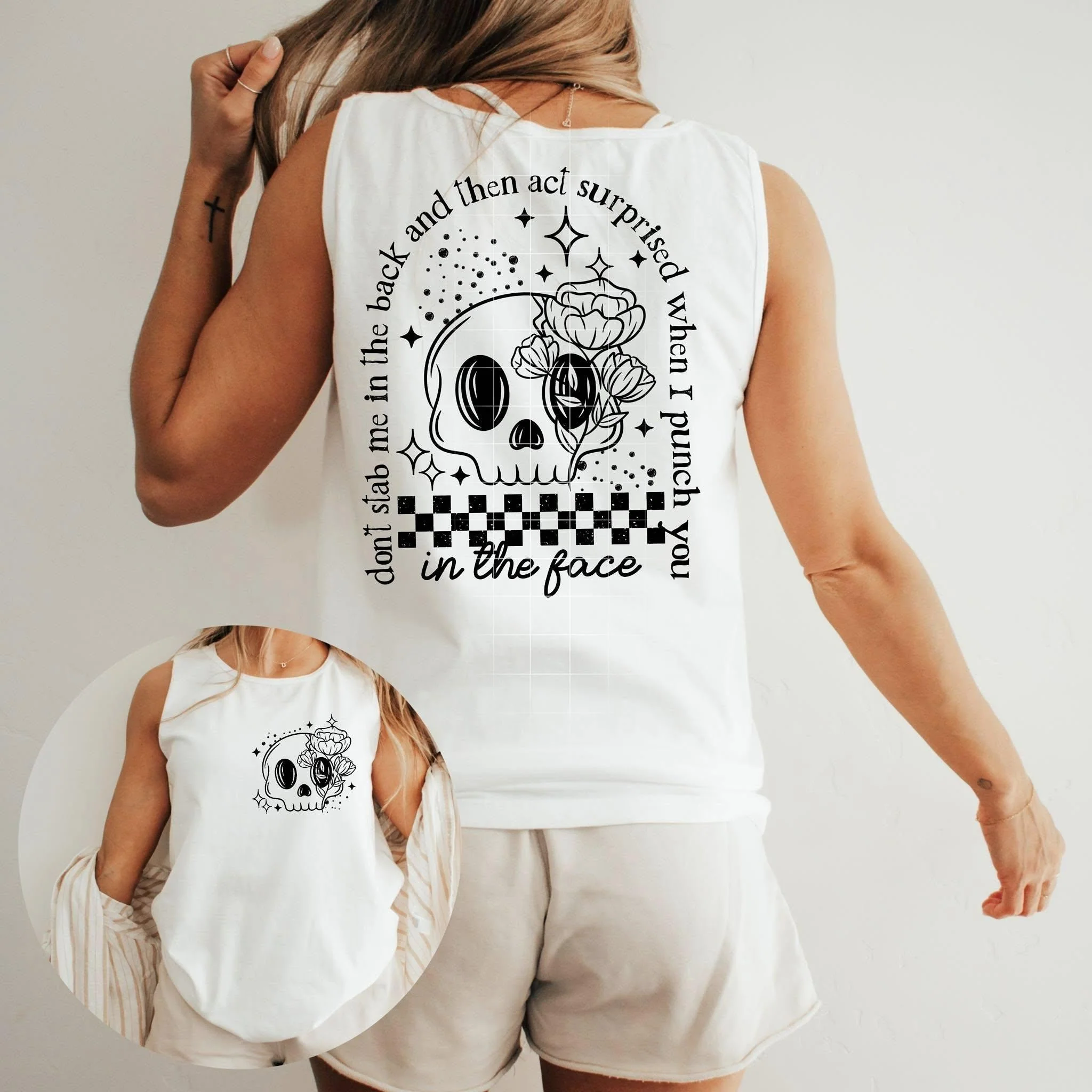 PUNCH YOU IN THE FACE DOUBLE SIDED TANK