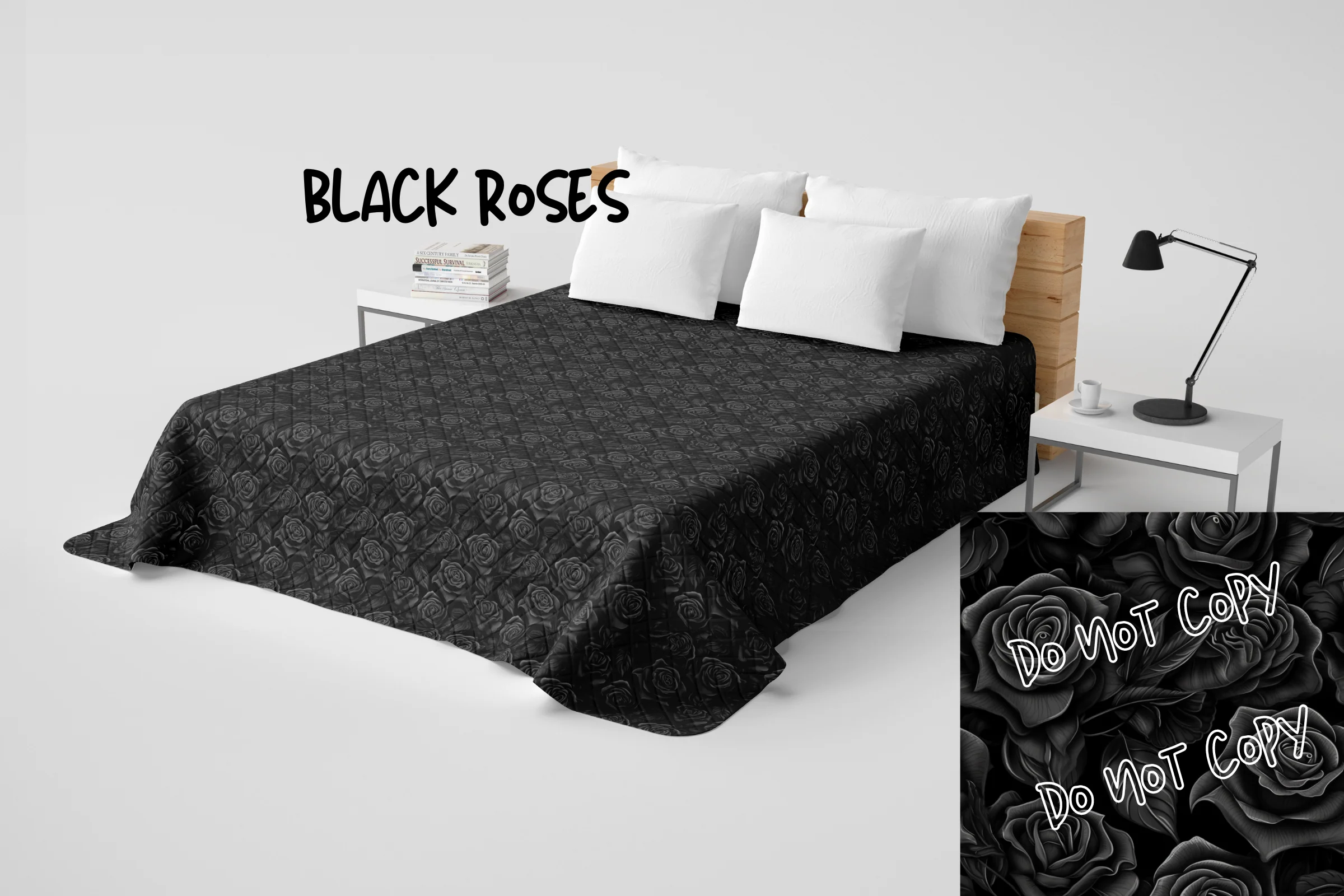 QUILT RUN 4- BLACK ROSES- PREORDER CLOSING 6/16