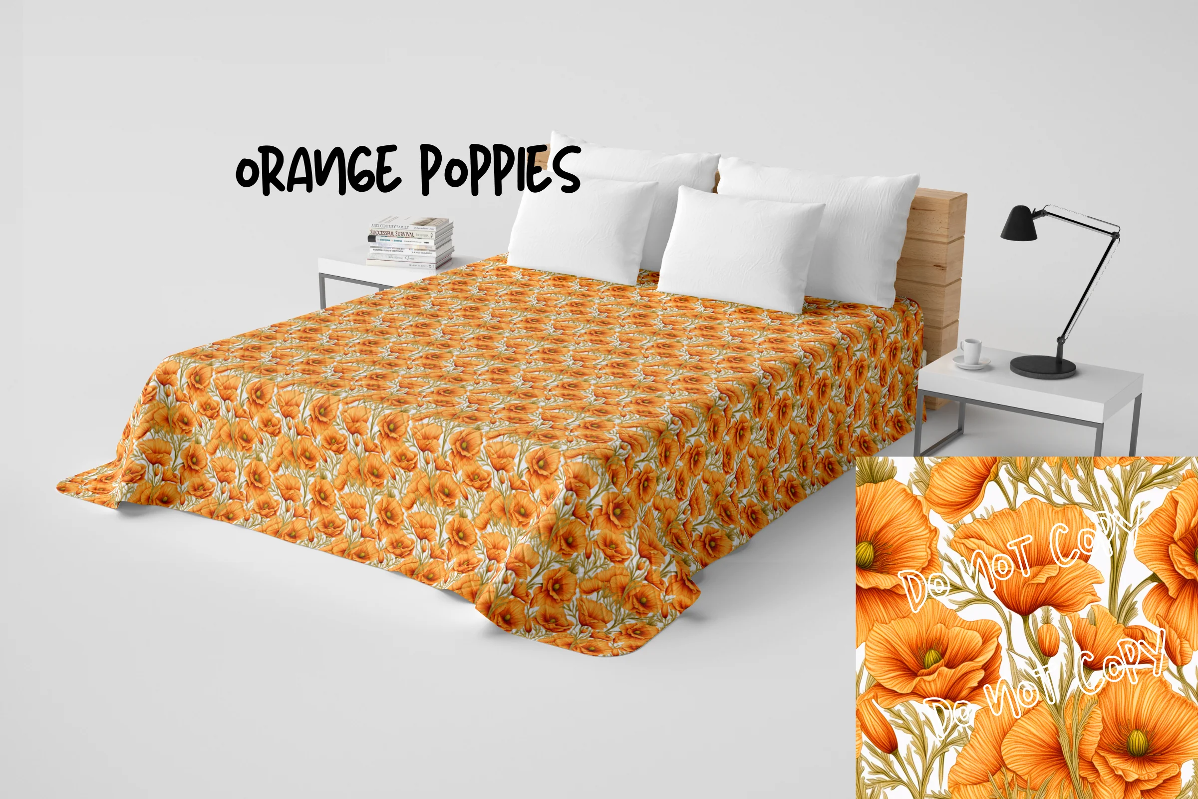 QUILT RUN 4-ORANGE POPPIES- PREORDER CLOSING 6/16