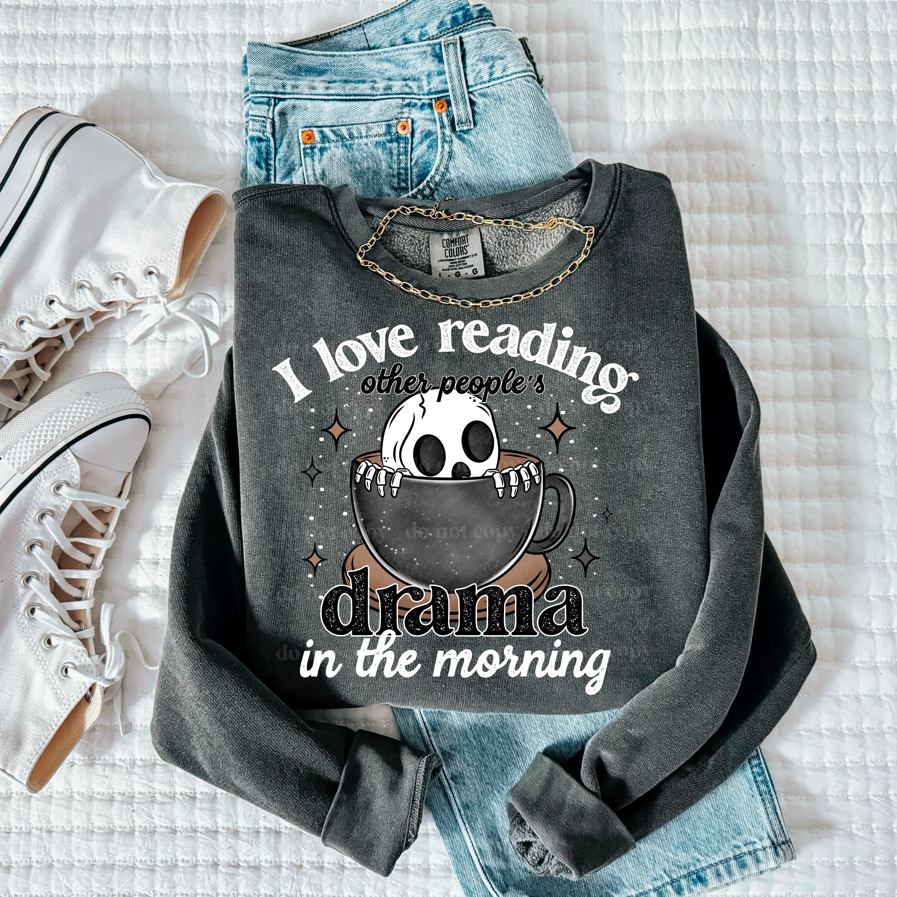 READING OTHER PEOPLES DRAMA SWEATSHIRT - Image 2
