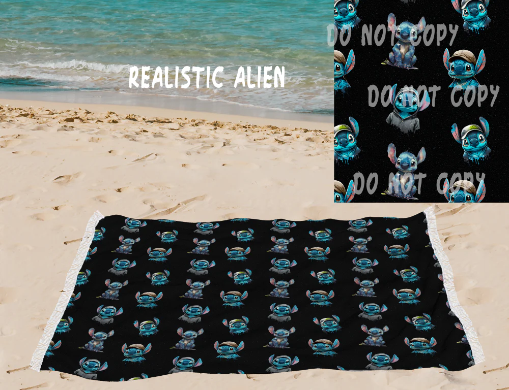 Realistic Alien -OVERSIZED BEACH TOWEL 6-PREORDER CLOSING 3/20
