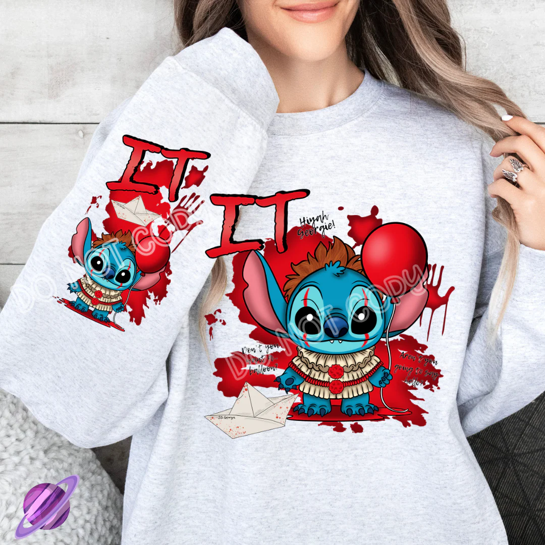 RED BALLOON - ALIEN COSPLAY RUN - CREWNECK SWEATSHIRT W/ SLEEVE PRINT