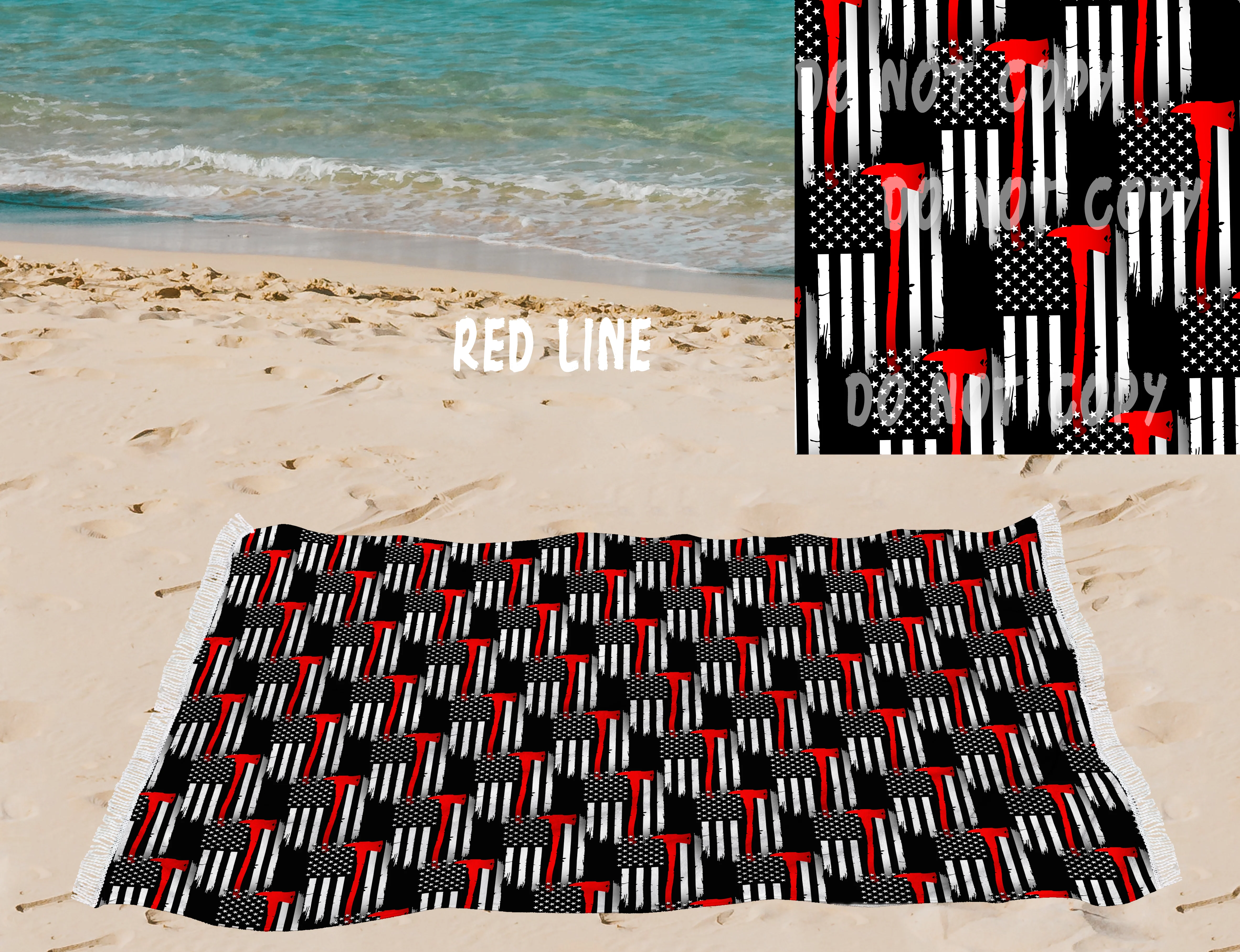 Red Line -OVERSIZED BEACH TOWEL 6-PREORDER CLOSING 3/20