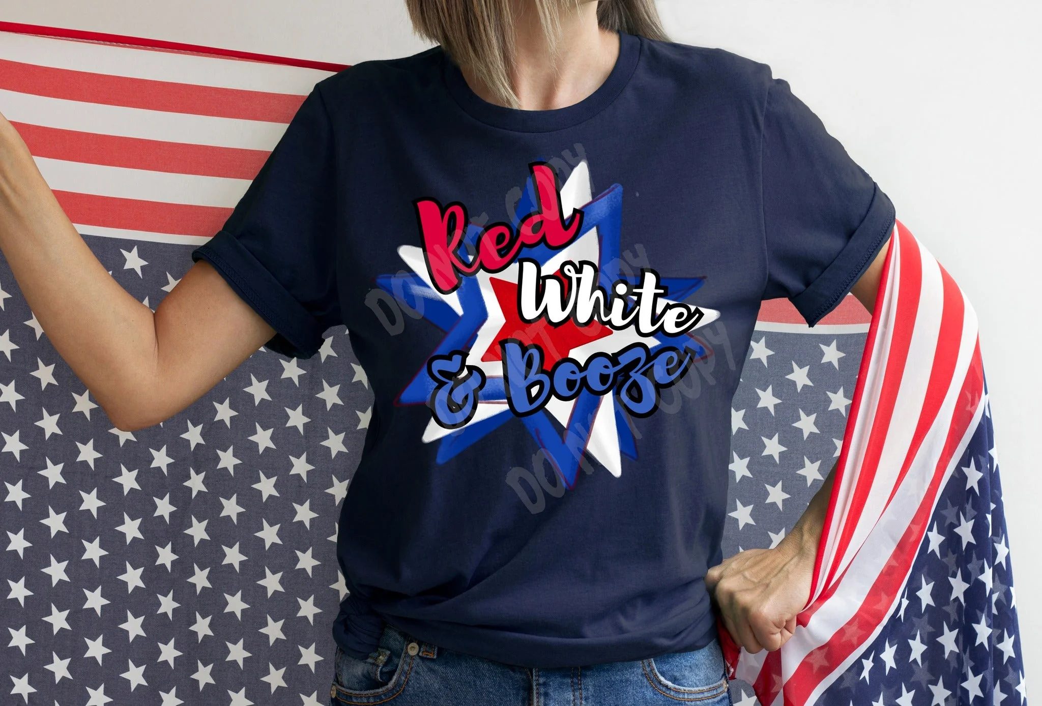 RED WHITE & BOOZE - UNISEX TEE