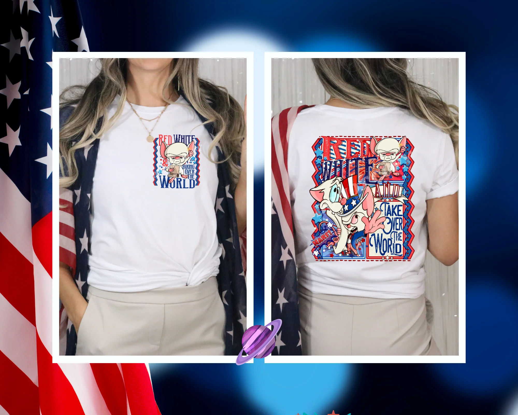 RED WHITE WORLD TEE
