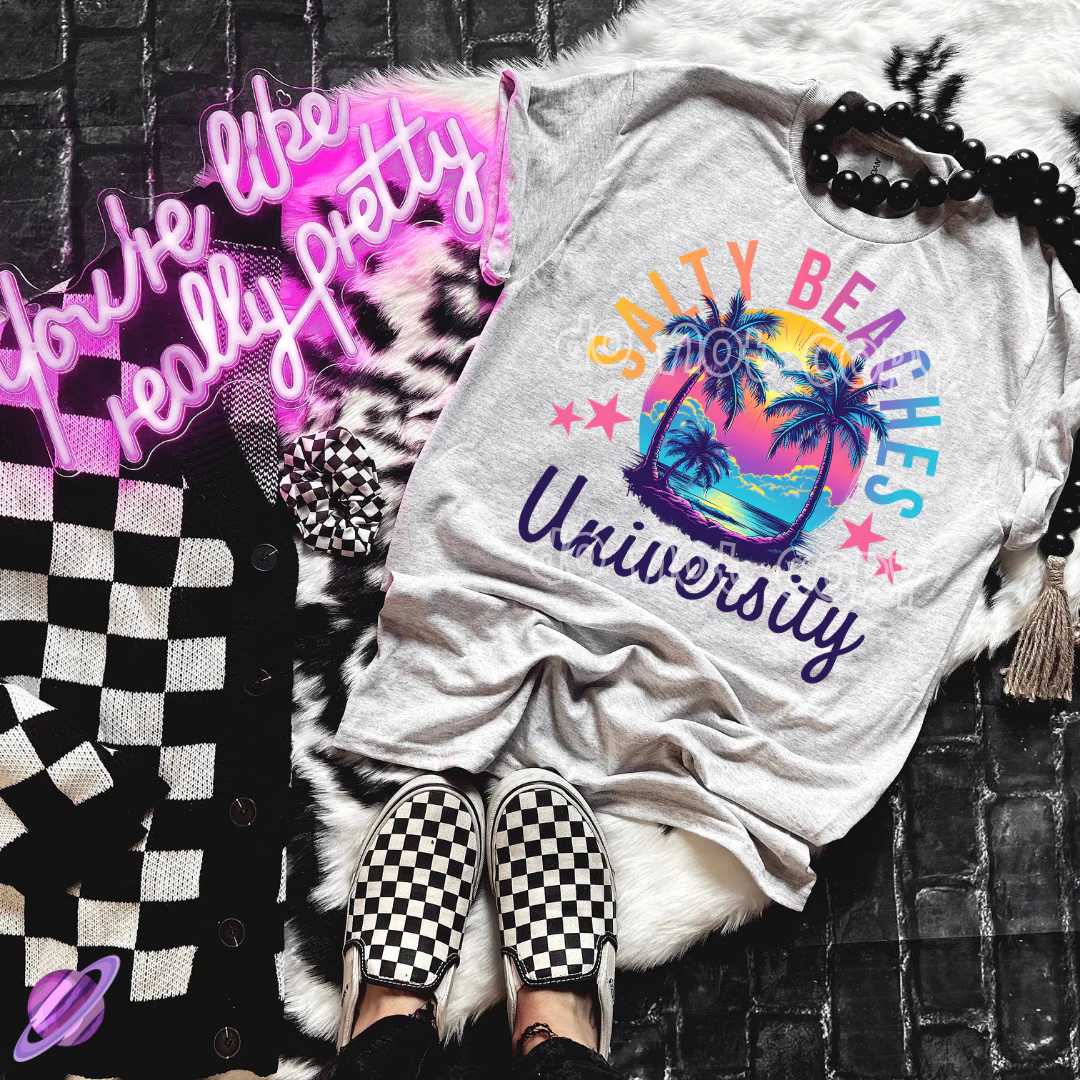 Salty Beaches University Tee