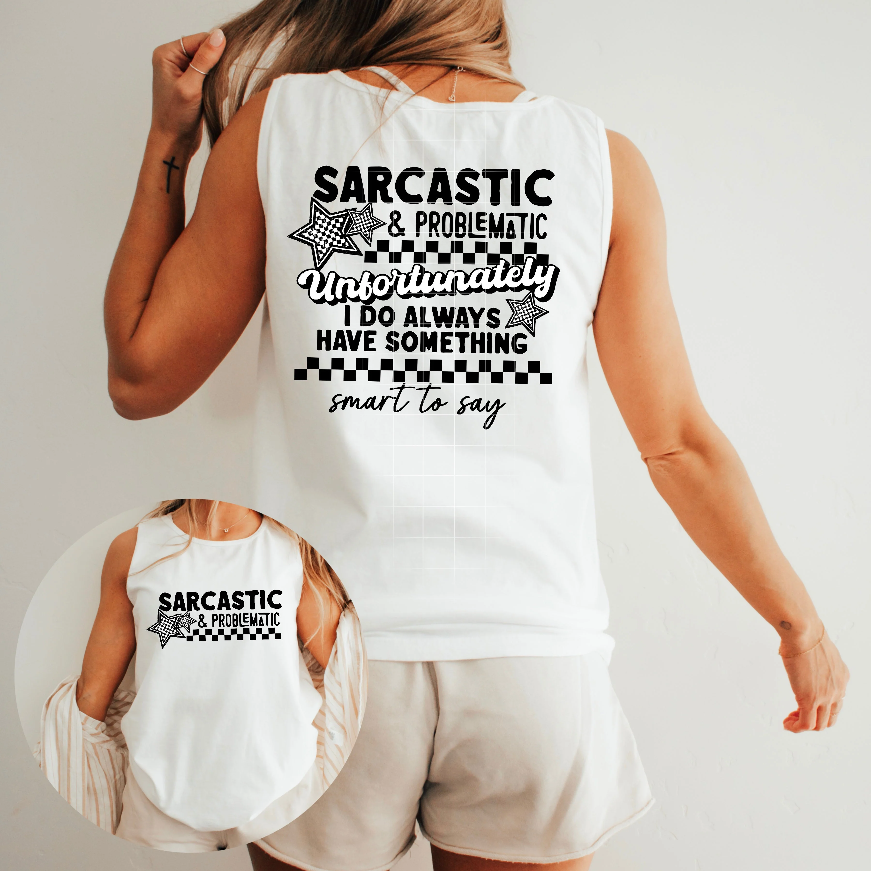 SARCASTIC DOUBLE SIDED TANK