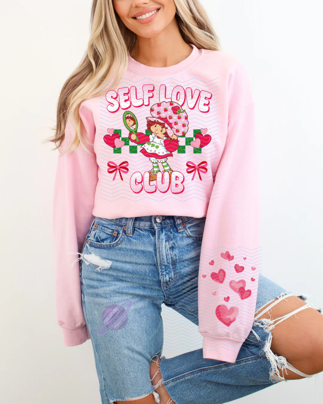 SELF LOVE SWEATSHIRT W/ SLEEVE PRINT