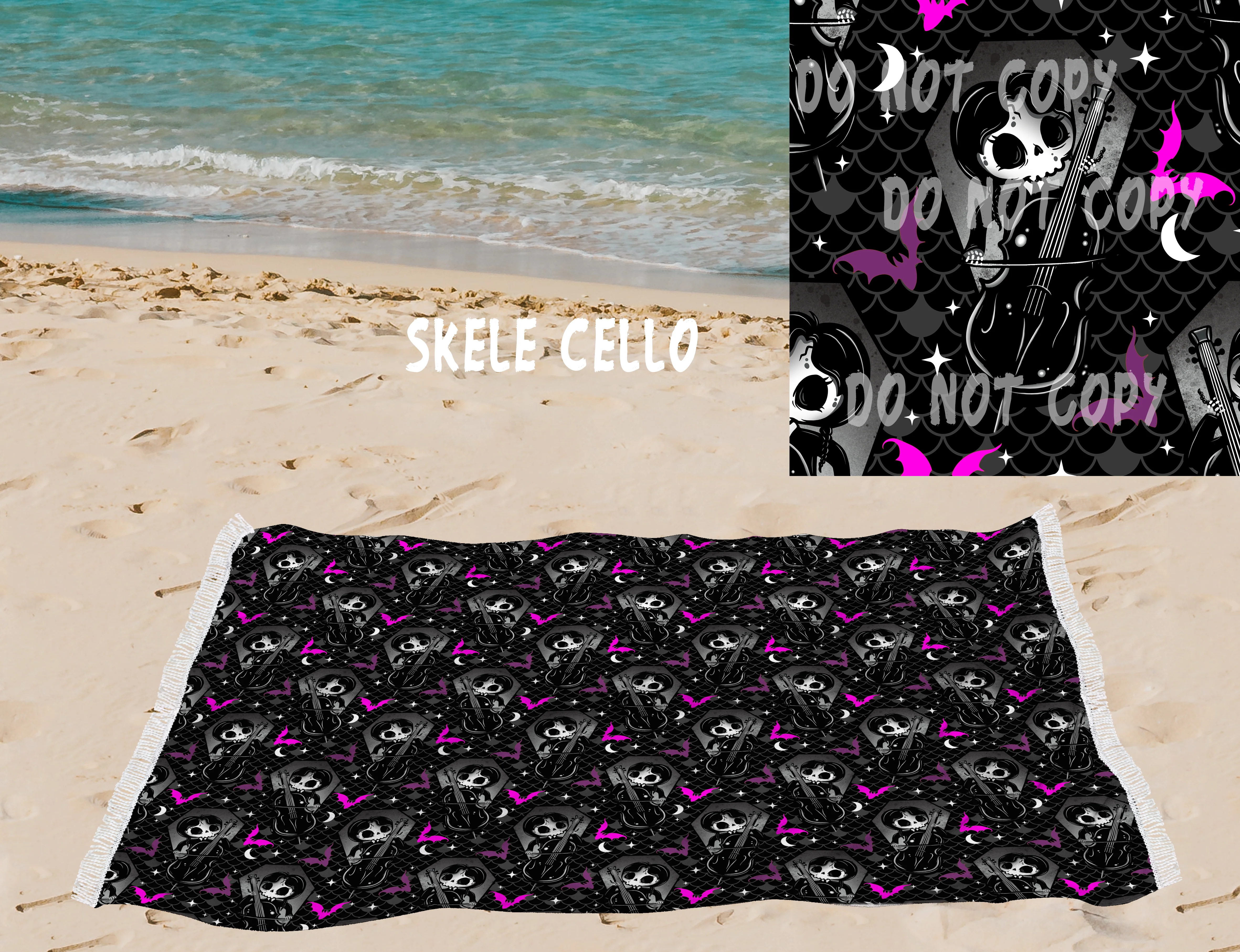 Skele Cello -OVERSIZED BEACH TOWEL 6-PREORDER CLOSING 3/20