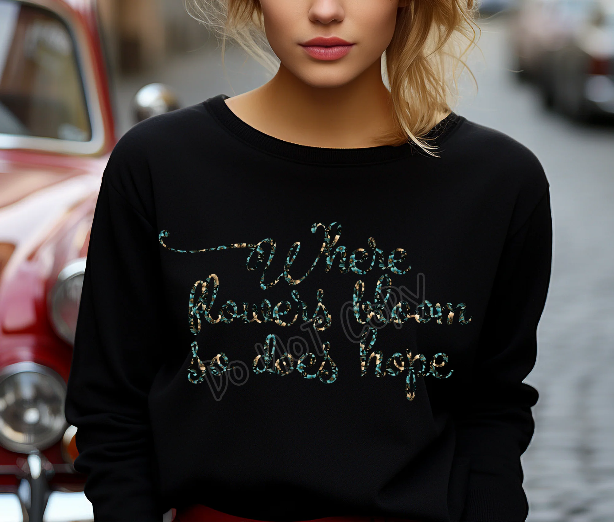 SKY FLORAL - CREWNECK SWEATSHIRT-FLARES 4 - PREORDER CLOSING 11/24 ETA JANUARY