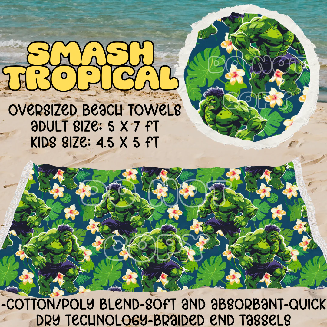 Smash Tropical -OVERSIZED BEACH TOWEL 6-PREORDER CLOSING 3/20