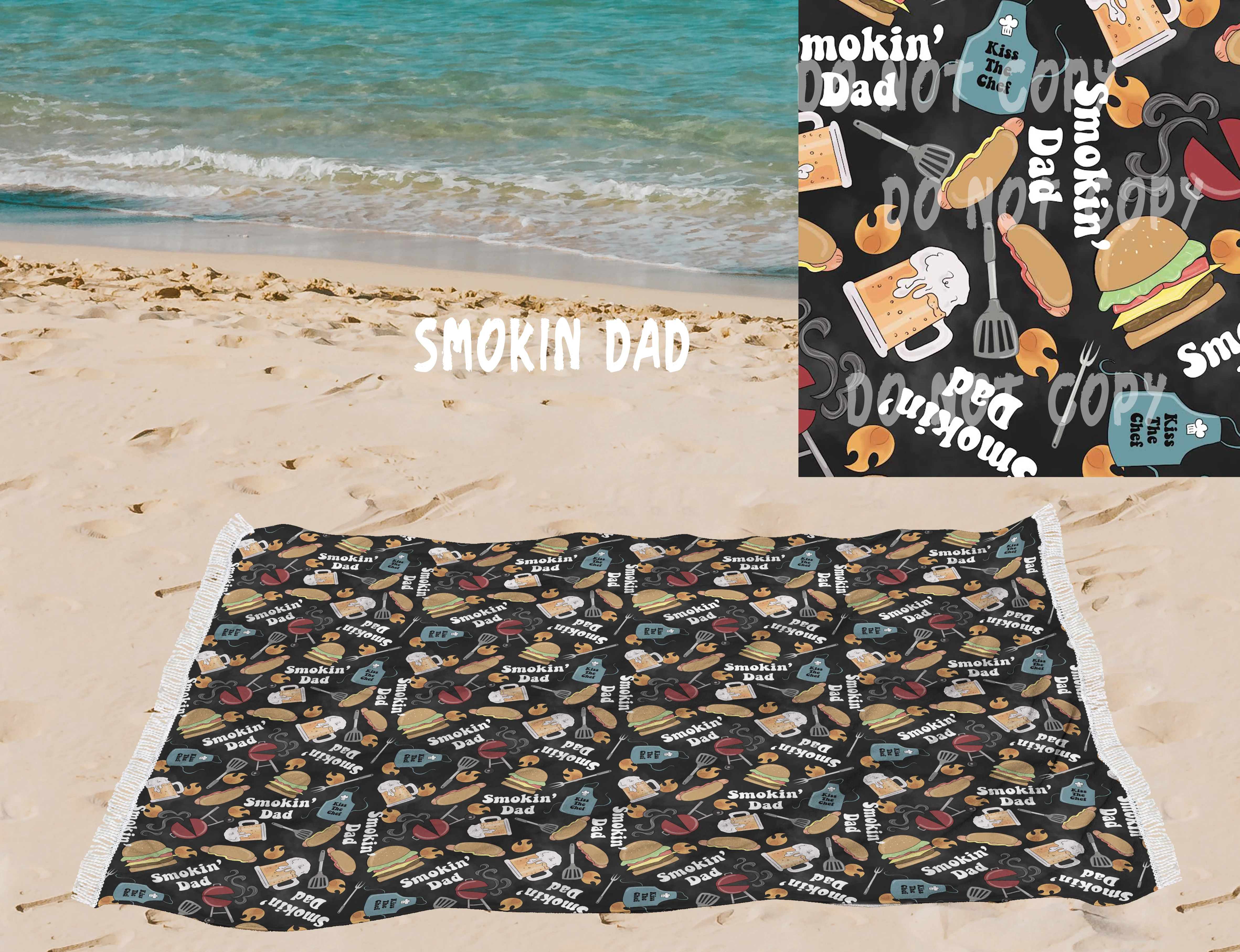 Smokin Dad -OVERSIZED BEACH TOWEL 6-PREORDER CLOSING 3/20