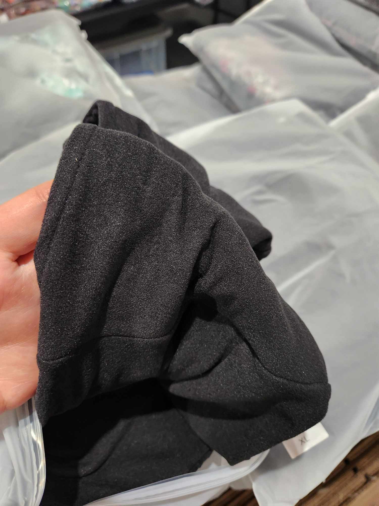 SOLID BLACK - BUTTER FLEECE LONG SLEEVE ZIP HOODIES - Image 4