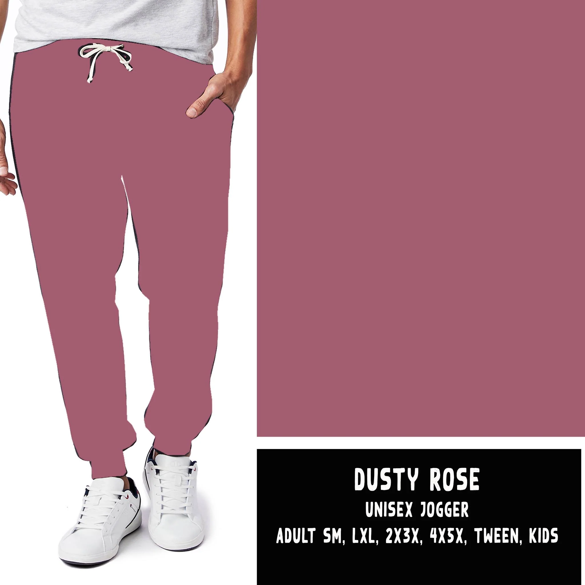SOLIDS RUN-DUSTY ROSE LEGGINGS/JOGGERS - Image 2