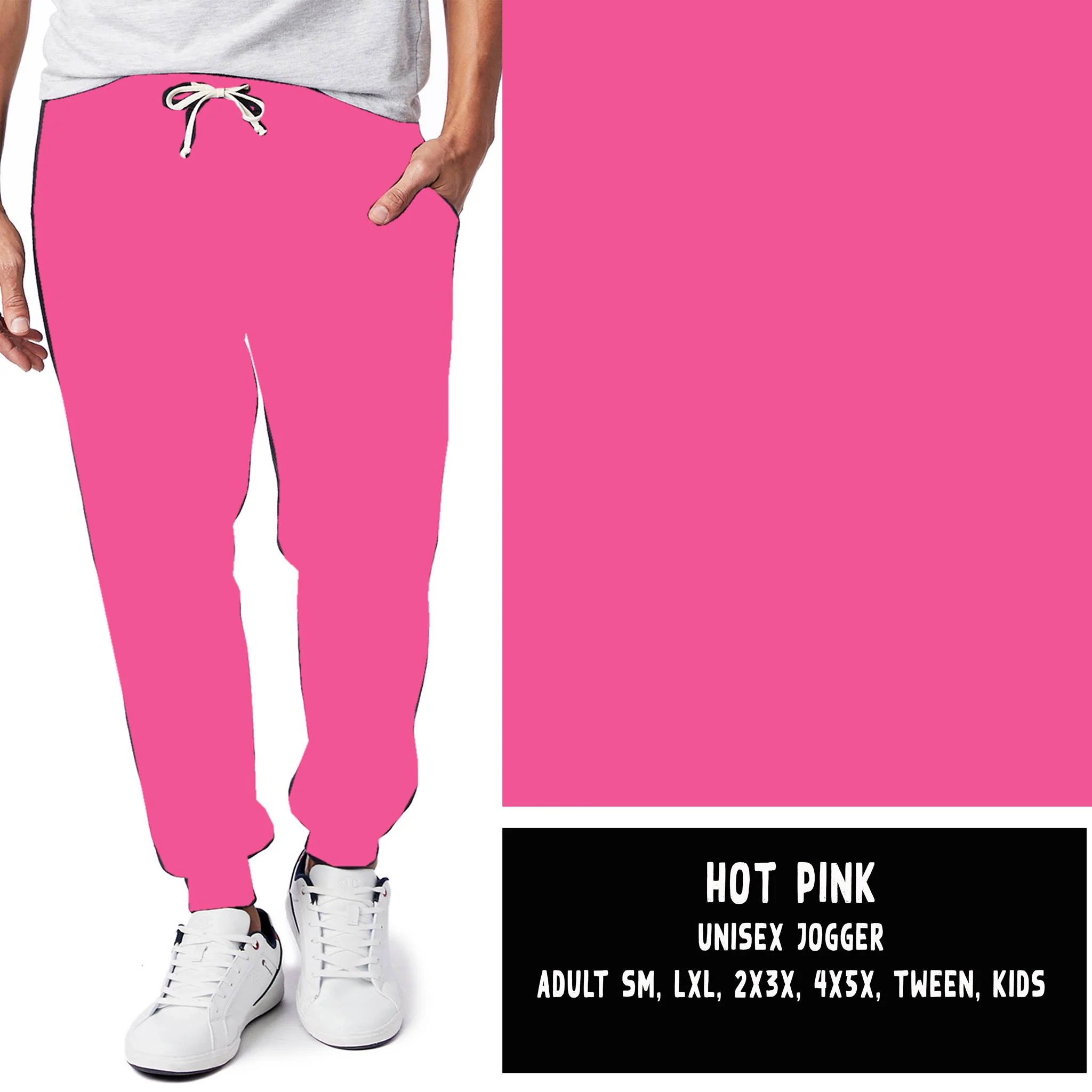 SOLIDS RUN-HOT PINK LEGGINGS/JOGGERS - Image 2