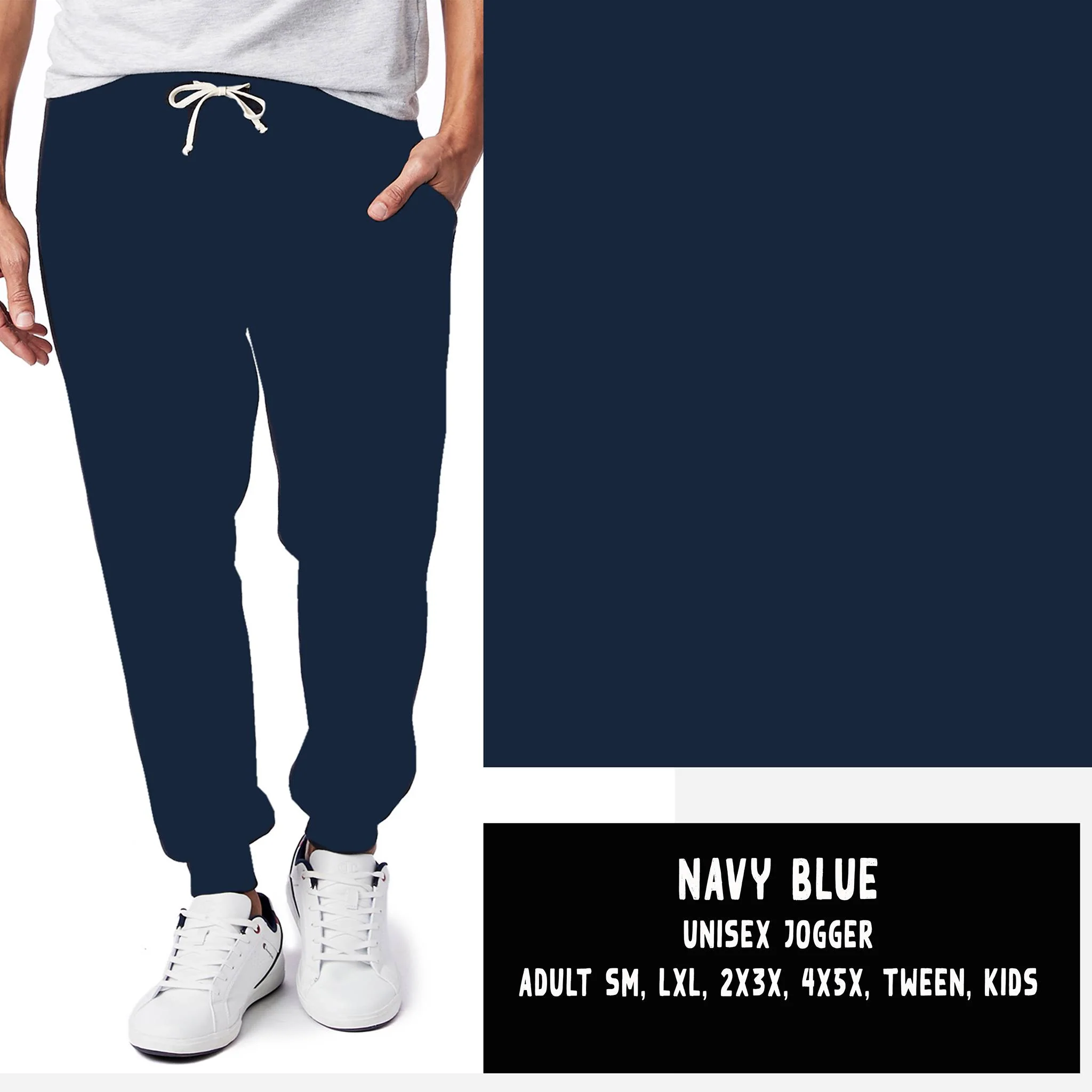 SOLIDS RUN-NAVY BLUE LEGGINGS/JOGGERS - Image 2