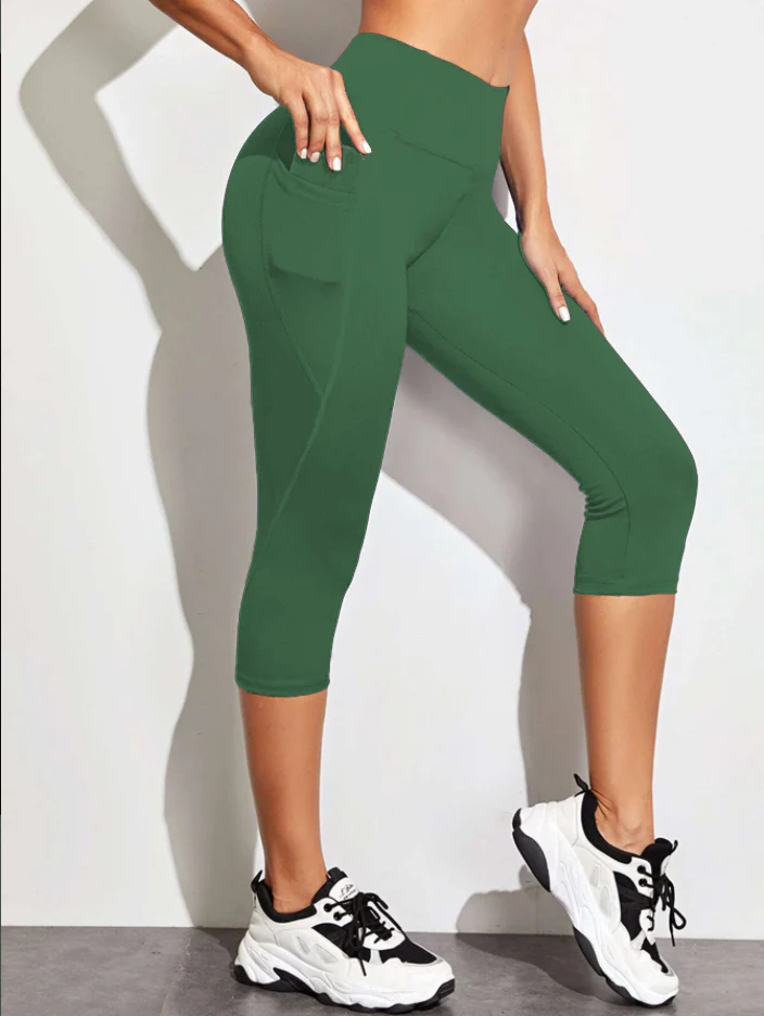 SPC RUN-OLIVE GREEN- POCKET CAPRI- 2 OPTION - Image 2