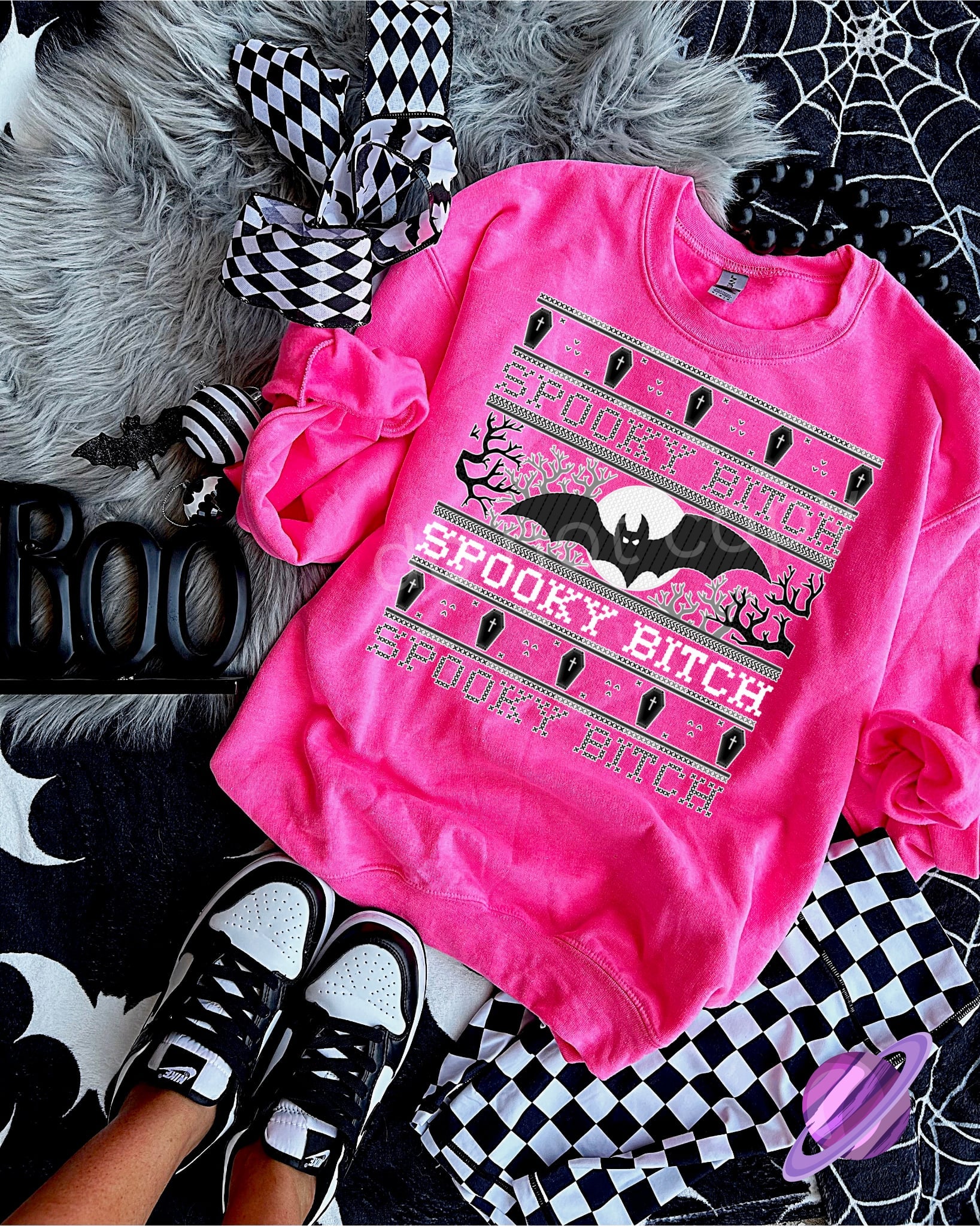 SPOOKY BITCH- CREW NECK SWEATSHIRT