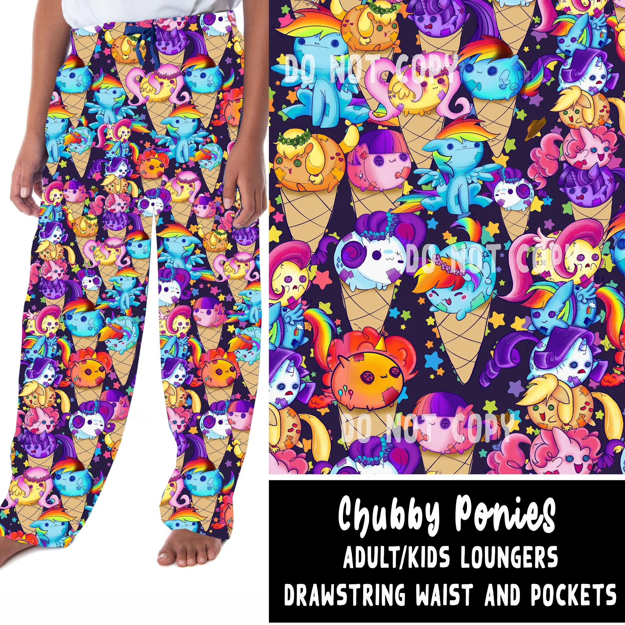 SPRING BASH RUN-CHUBBY PONIES ADULT/KIDS LOUNGER - Image 2