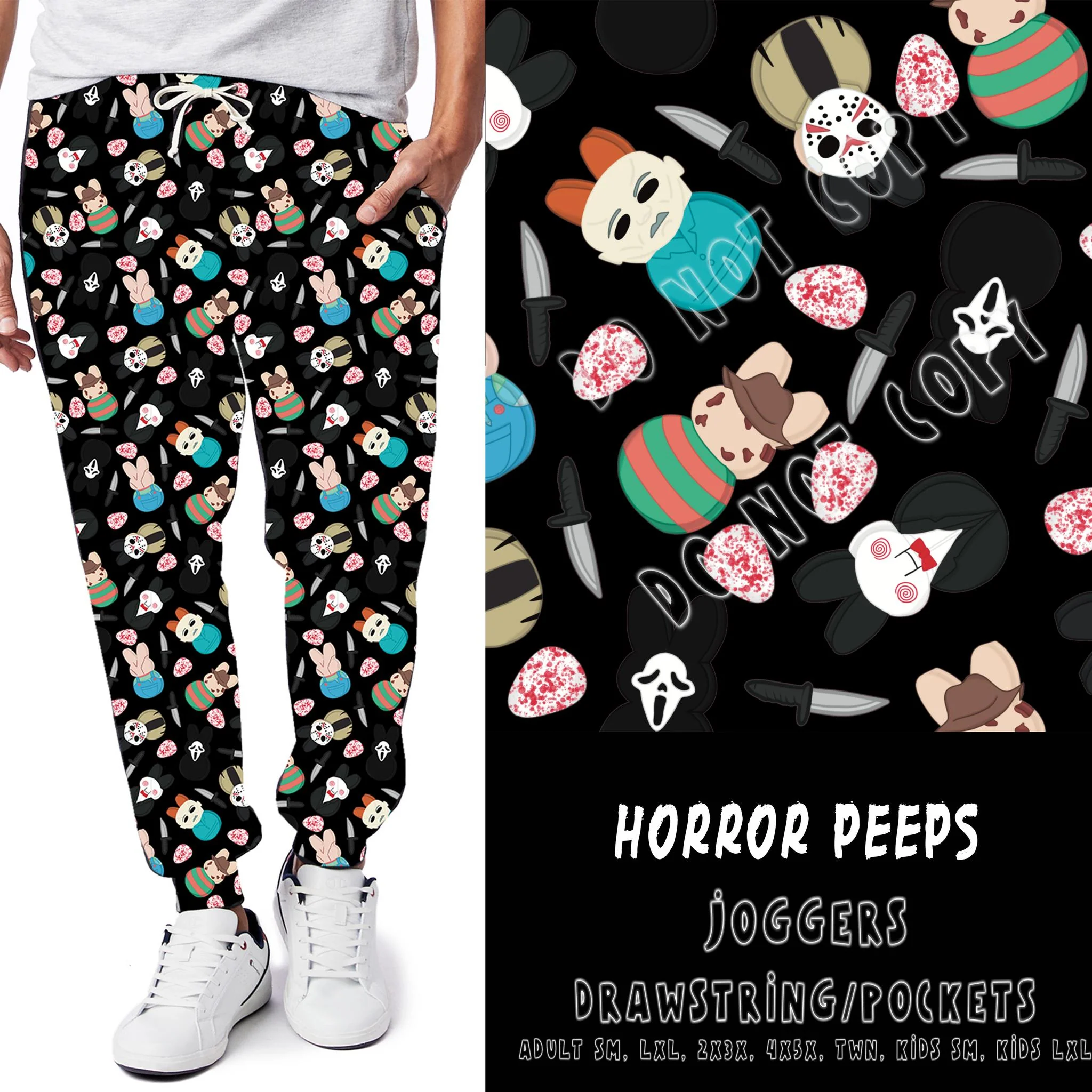 SPRING FLING-HORROR PEEPS- LEGGINGS/JOGGERS - Image 2