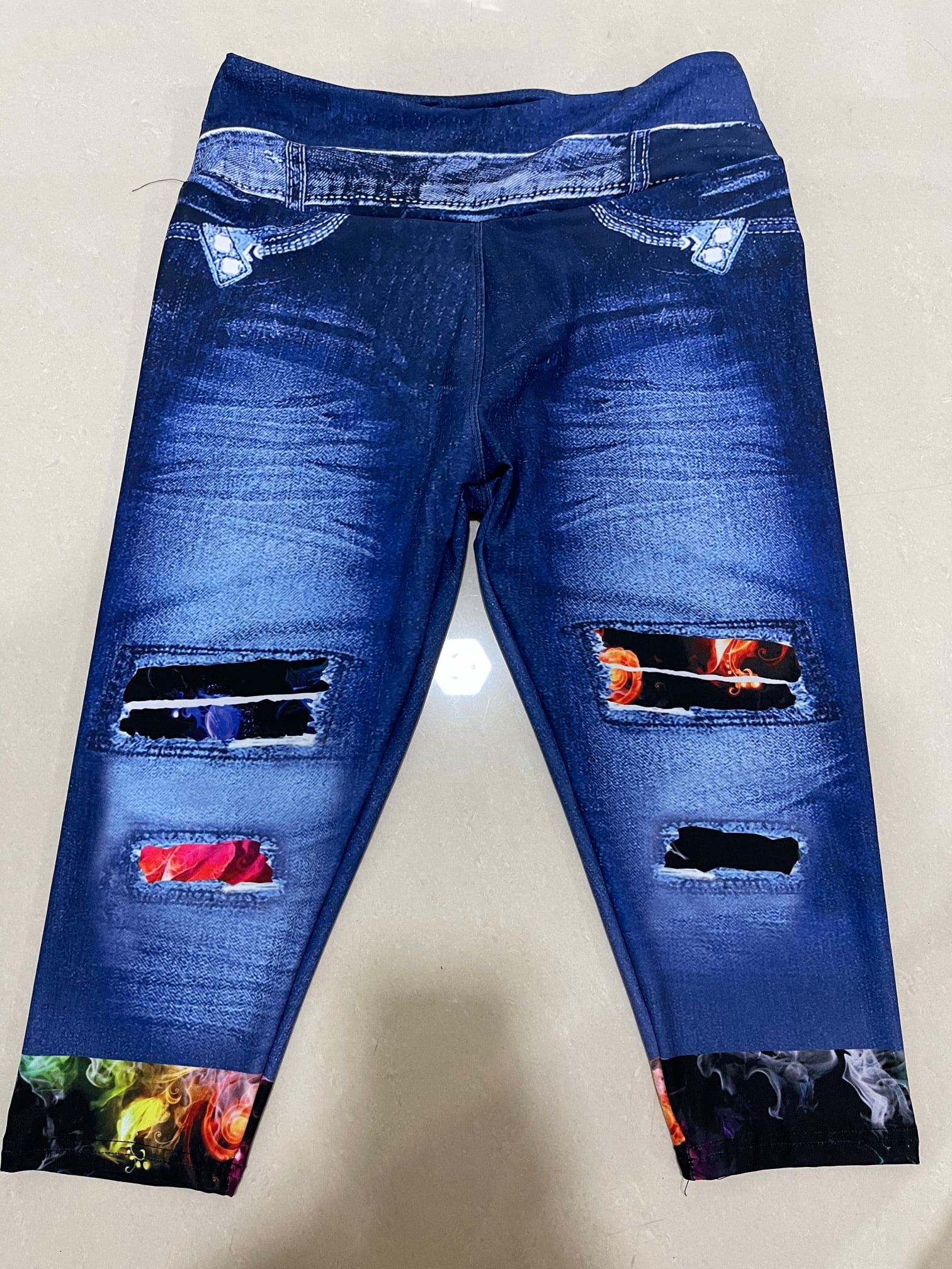 STARRY BUTTERFLY - DENIM RUN W/ BACK POCKETS - LEGGINGS/CAPRI - Image 6
