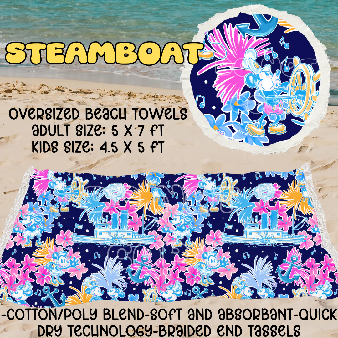 Steamboat -OVERSIZED BEACH TOWEL 6-PREORDER CLOSING 3/20