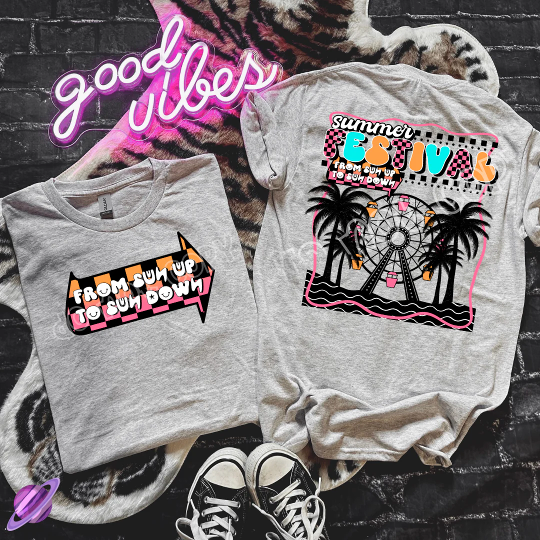 SUMMER FESTIVAL DOUIBLE SIDED TEE