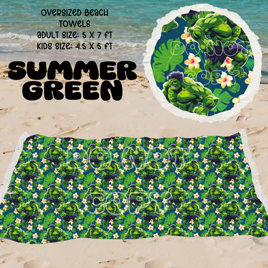 Summer Green -OVERSIZED BEACH TOWEL 6-PREORDER CLOSING 3/20