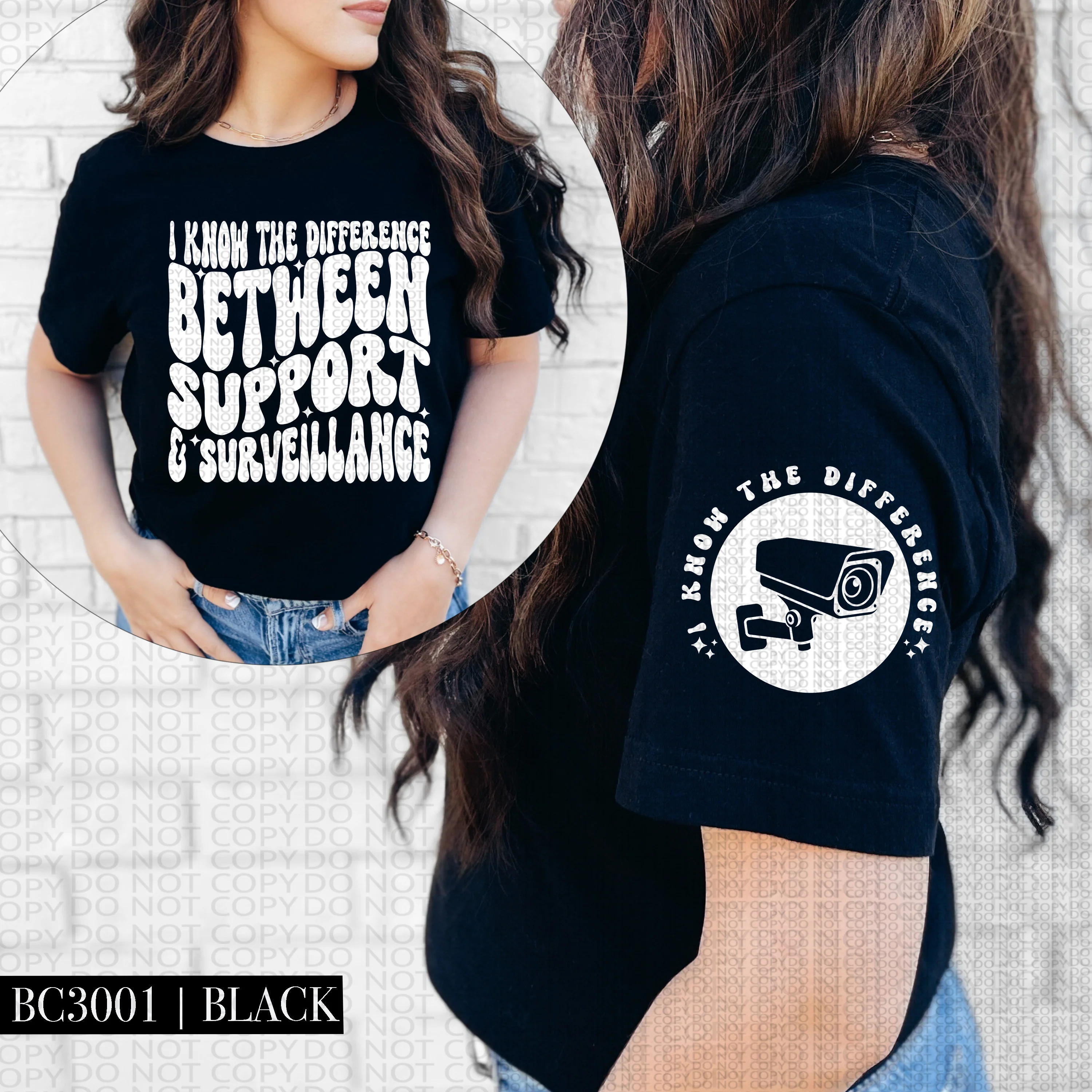 SUPPORT AND SURVEILLANCE - POCKET PRINT DOUBLE SIDED TEE - Image 2