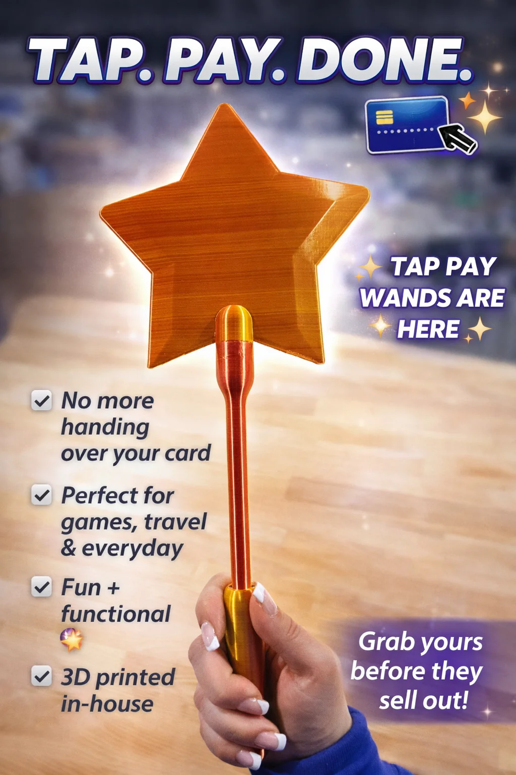 TAP PAY WAND FOR TAP ENABLED CREDIT AND DEBIT CARDS- 3D PRINTED IN HOUSE - Image 5