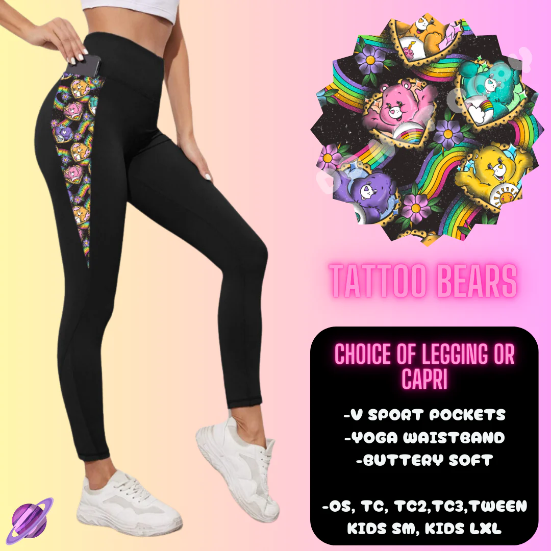 TATTOO BEARS- HOODIE OUTFIT RUN-5 STYLE BOTTOMS- PREORDER 2/20